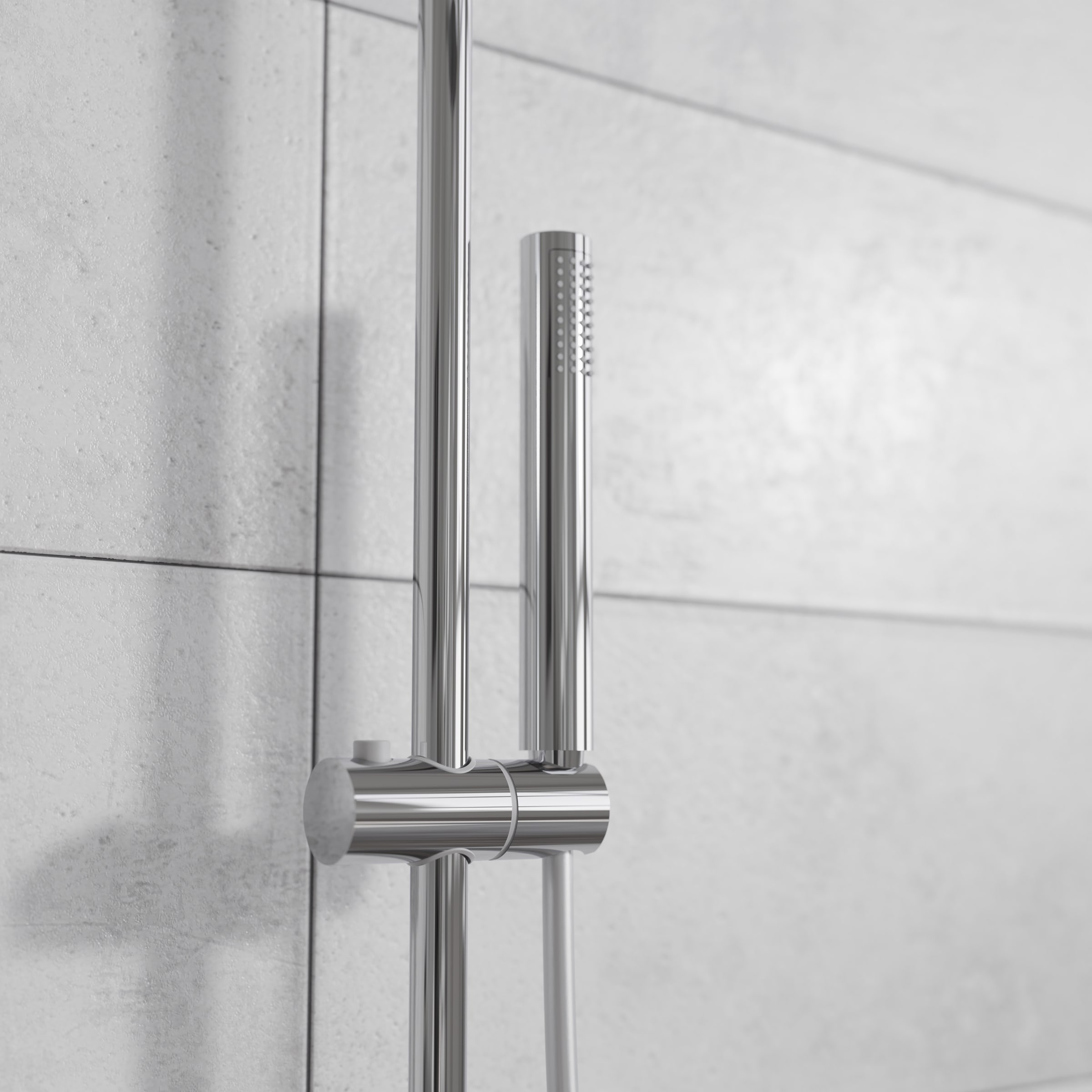 welltime Brausegarnitur »Porto« Duschsystem inkl. Thermostat mit Sicherheitssperre bei 38 °C., 