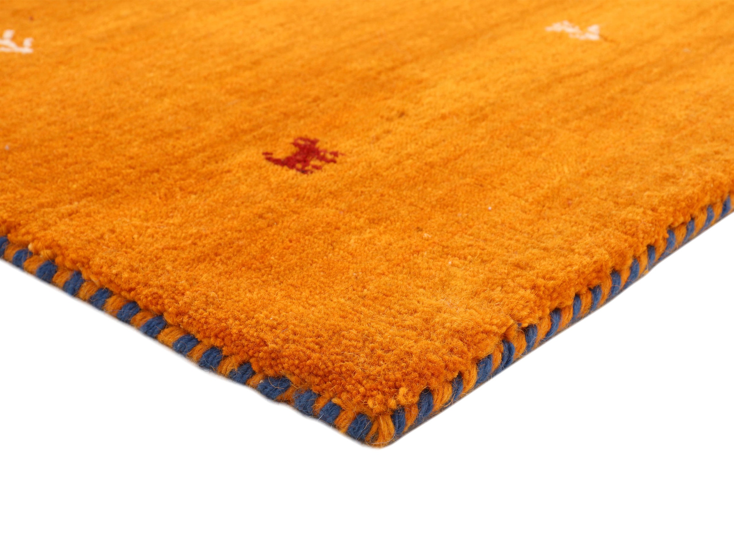 carpetfine Wollteppich »Gabbeh Uni, auch als Läufer und Rund erhältlich«, rechteckig, 15 mm Höhe, reine Wolle, handgewebt, Gabbeh Loom Tiermotiv, große Farbauswahl