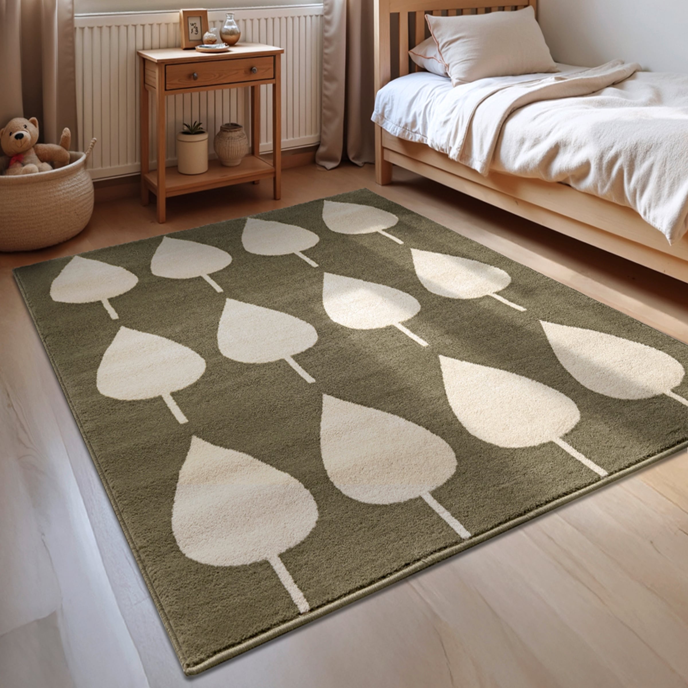 HANSE Home Kinderteppich »Lovely Leaves«, rechteckig, 8 mm Höhe, Spielteppich, fest, Kinderzimmer, Kurzflor, Spielunterlage