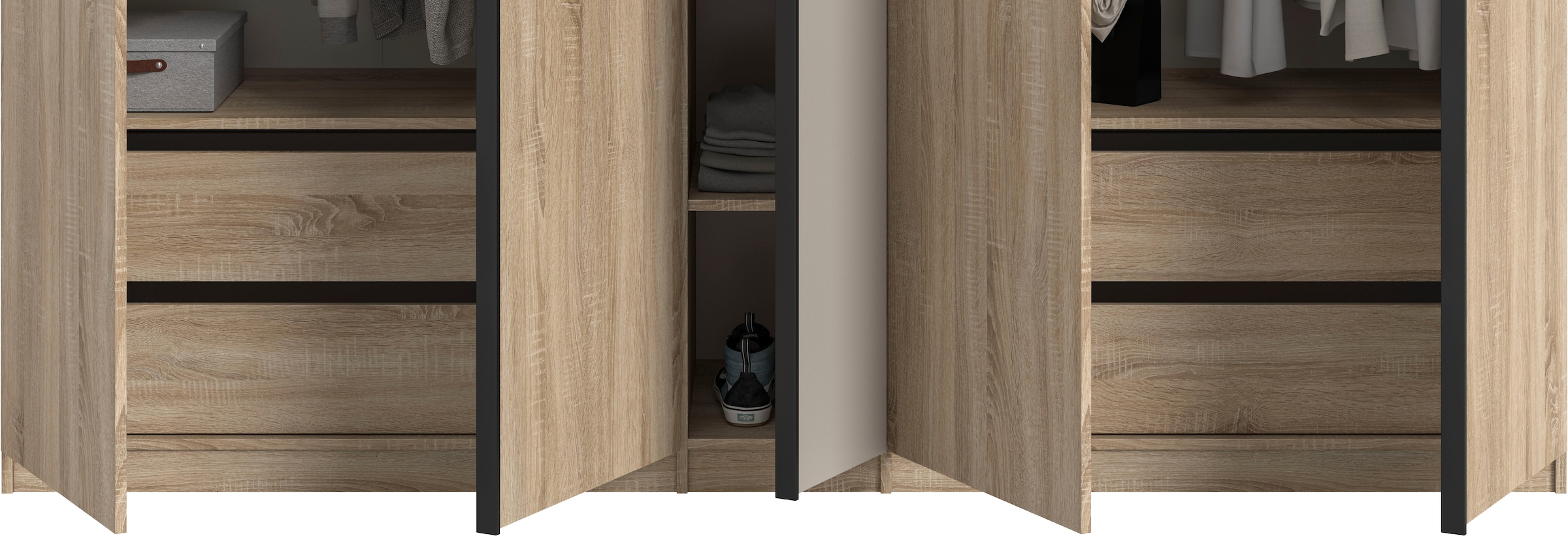 Home affaire Schubladeneinsatz »BENDINGO, TOPSELLER!, Schrankeinsatz, Schubladen« passend für Kleiderschrank: 35930037 und 70264445,  Breite 95cm, in verschiedenen Farben, 2 Schubladen, 1 Ablageboden