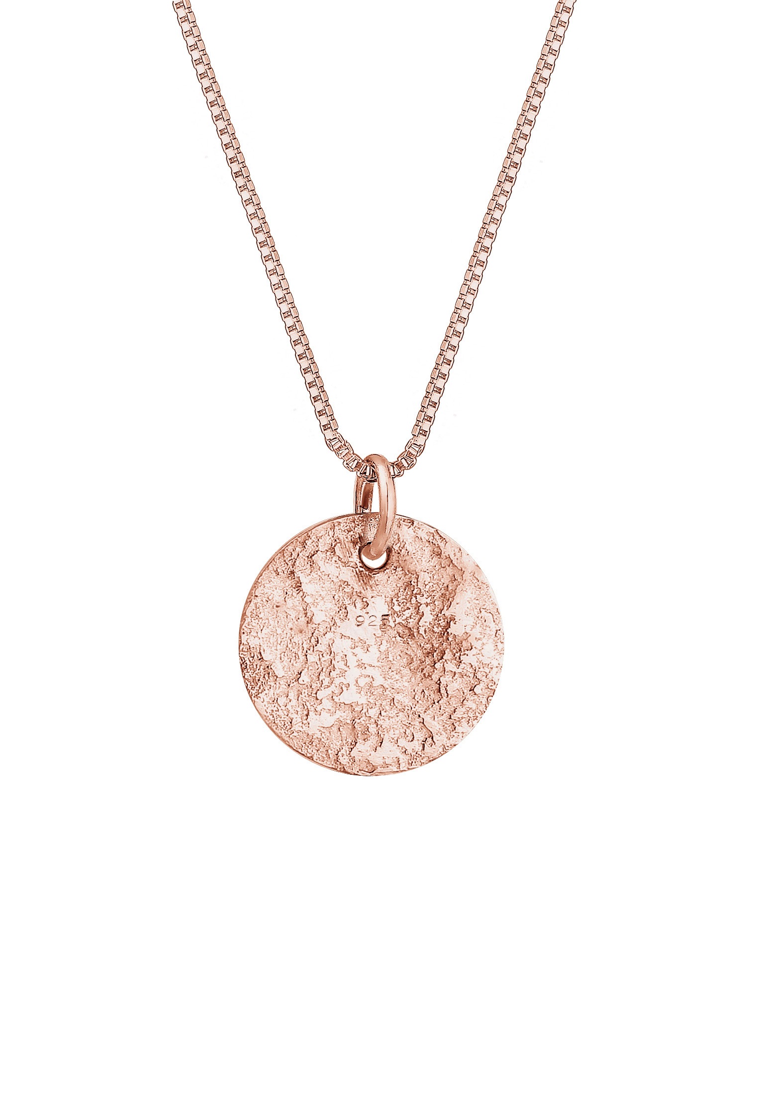 Elli Kette mit Anhänger »Halskette Plättchen Organic 925 Sterling Silber«