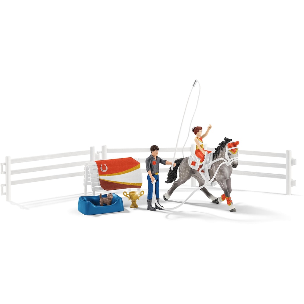 Schleich® Spielfigur »HORSE CLUB, Mias Voltigier-Reitset (42443)«, (Set)