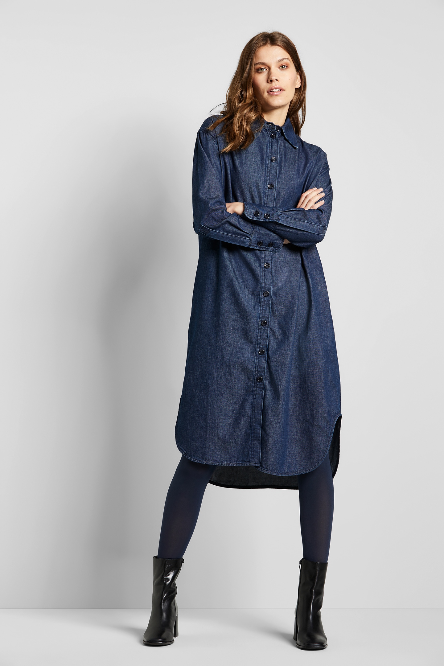 bugatti Blusenkleid, mit online abgerundetem bei Saum OTTO kaufen