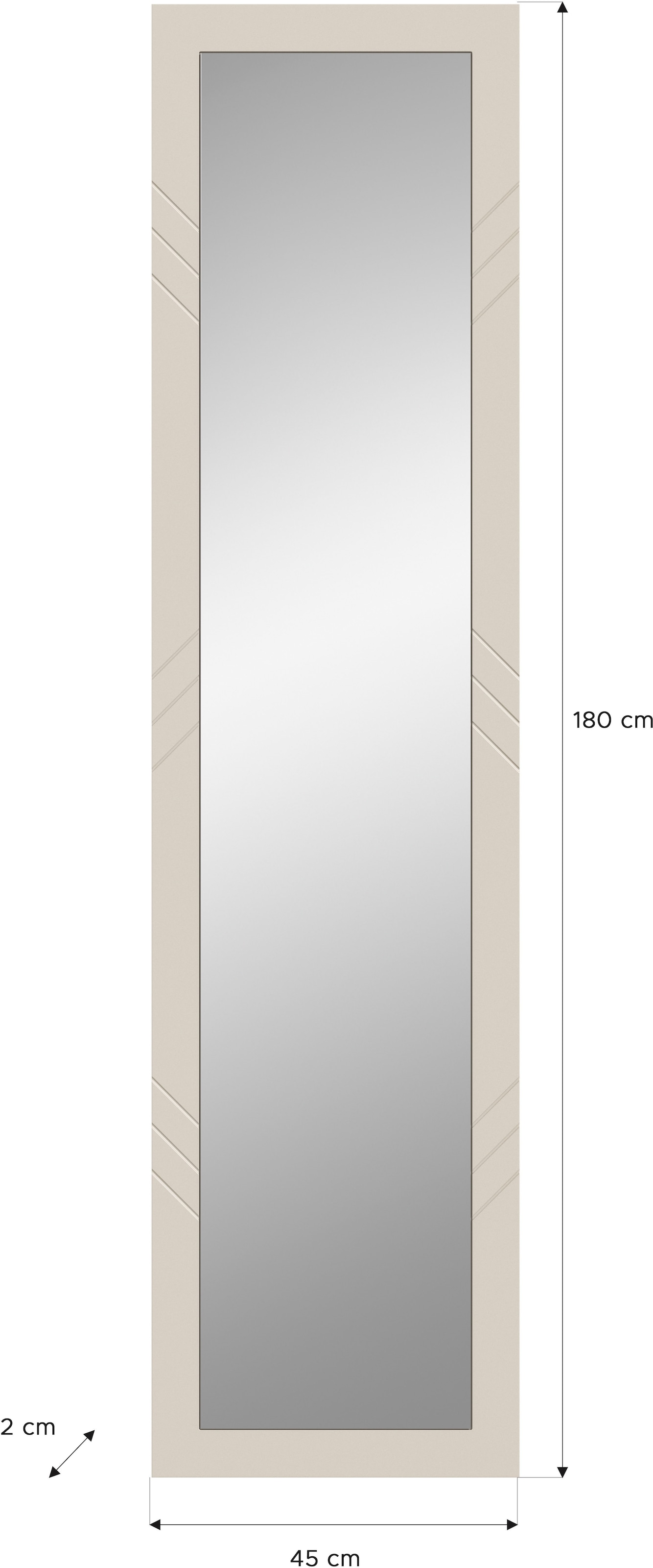 INOSIGN Wandspiegel »Mento, Höhe 140 cm, Umlaufender Rahmen mit Ornamentfräsung«, große Spiegelfläche, Garderobespiegel,Flurspiegel,Dielenspiegel