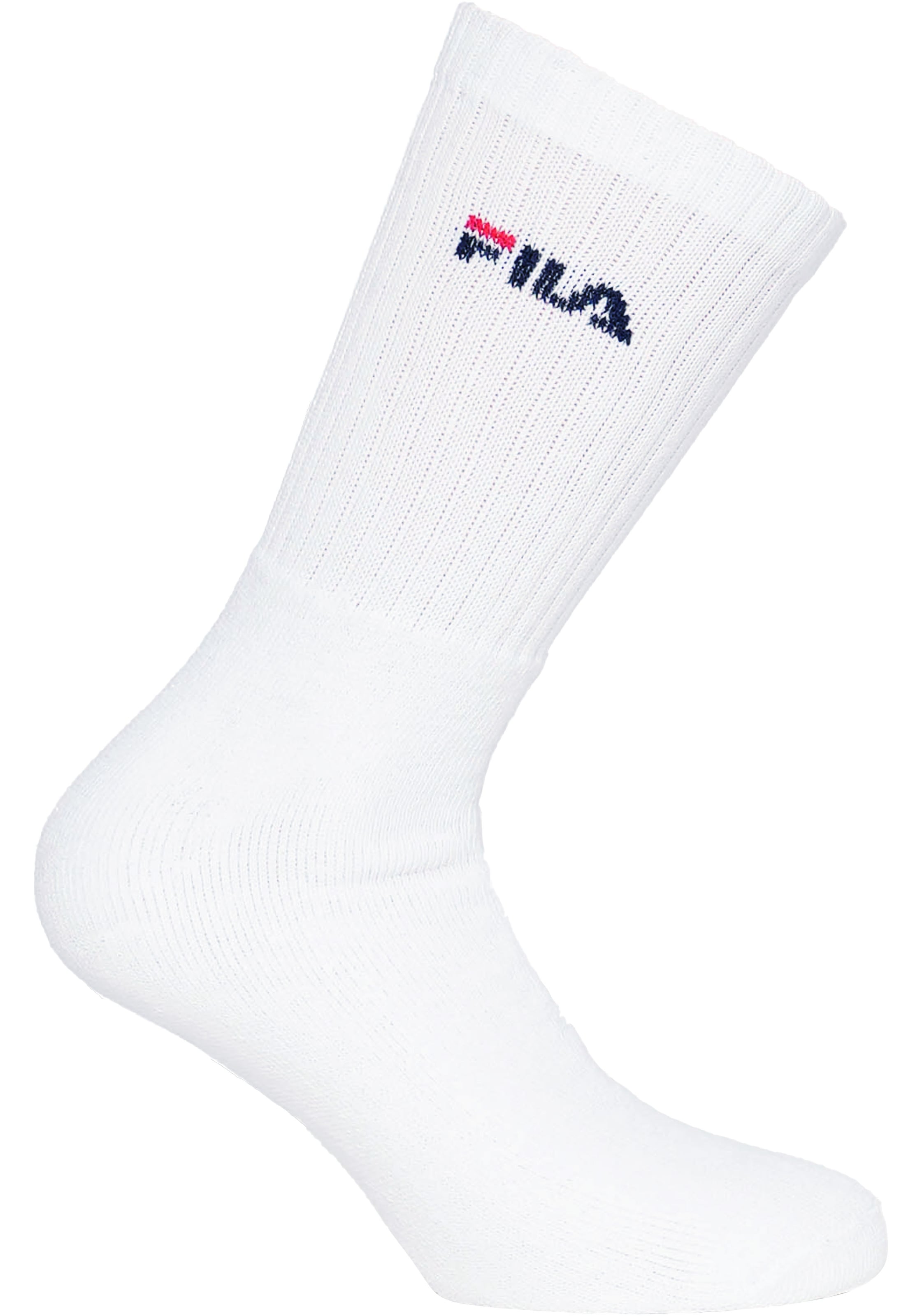Fila Sportsocken »UNISEX CREW TENNIS FULL TERRY SOCKS« 6 Paar tlg. mit eingestrickem Logo