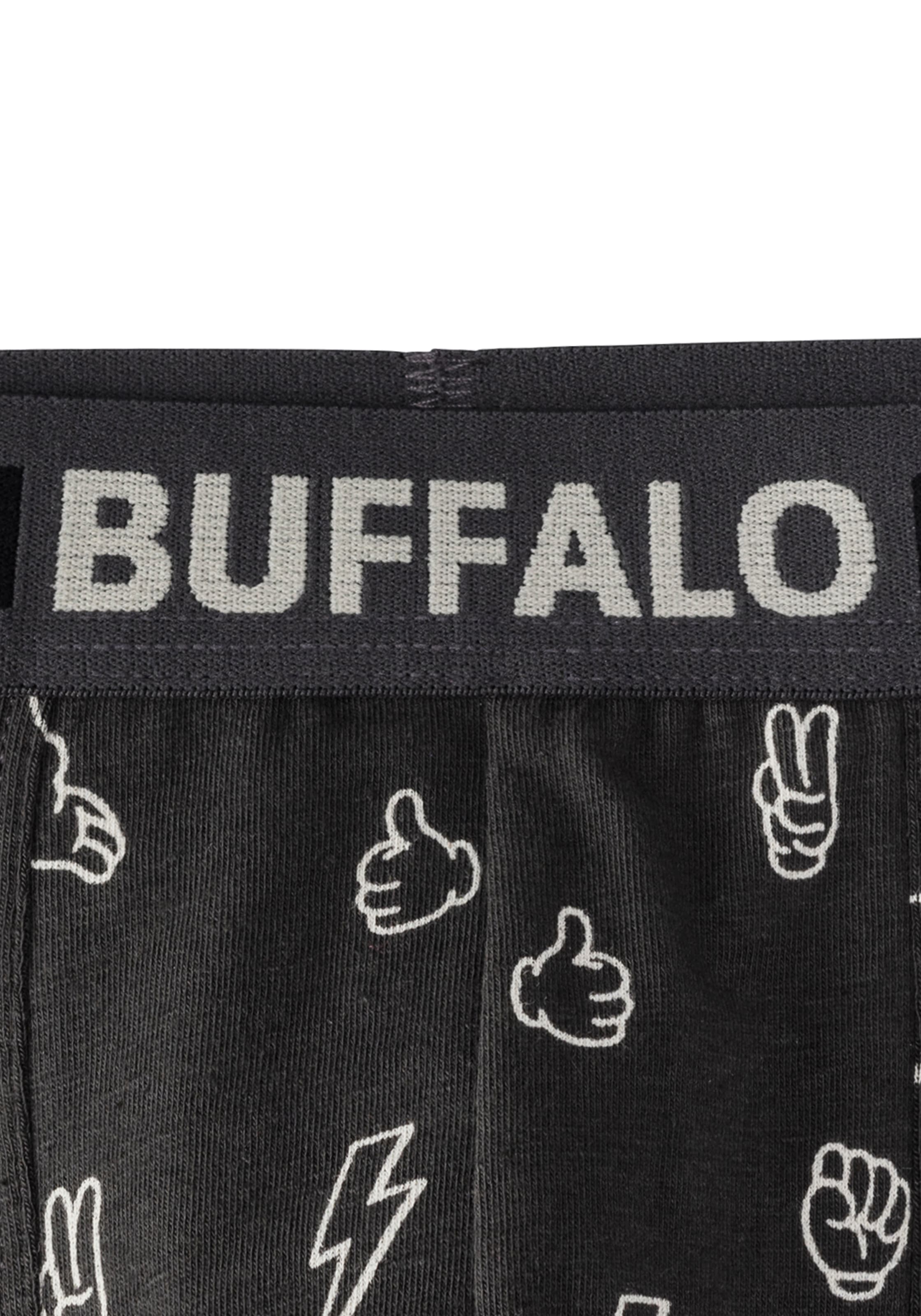 Buffalo Boxer »Boxershorts für Jungen«, (Packung, 3 St.), mit witzigen Icons bedruckt