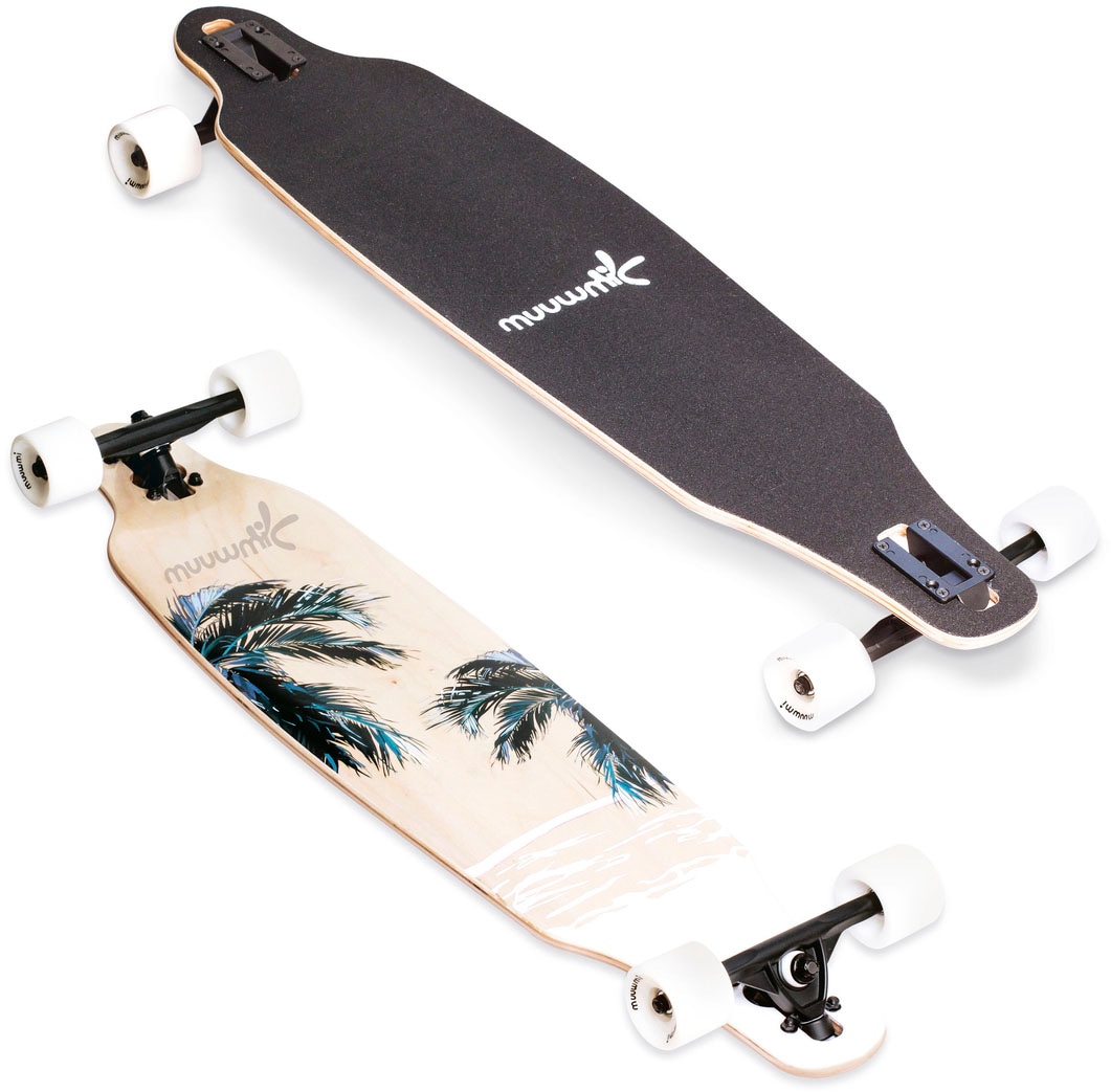 Muuwmi Longboard »Beach/Wood, ABEC 7«