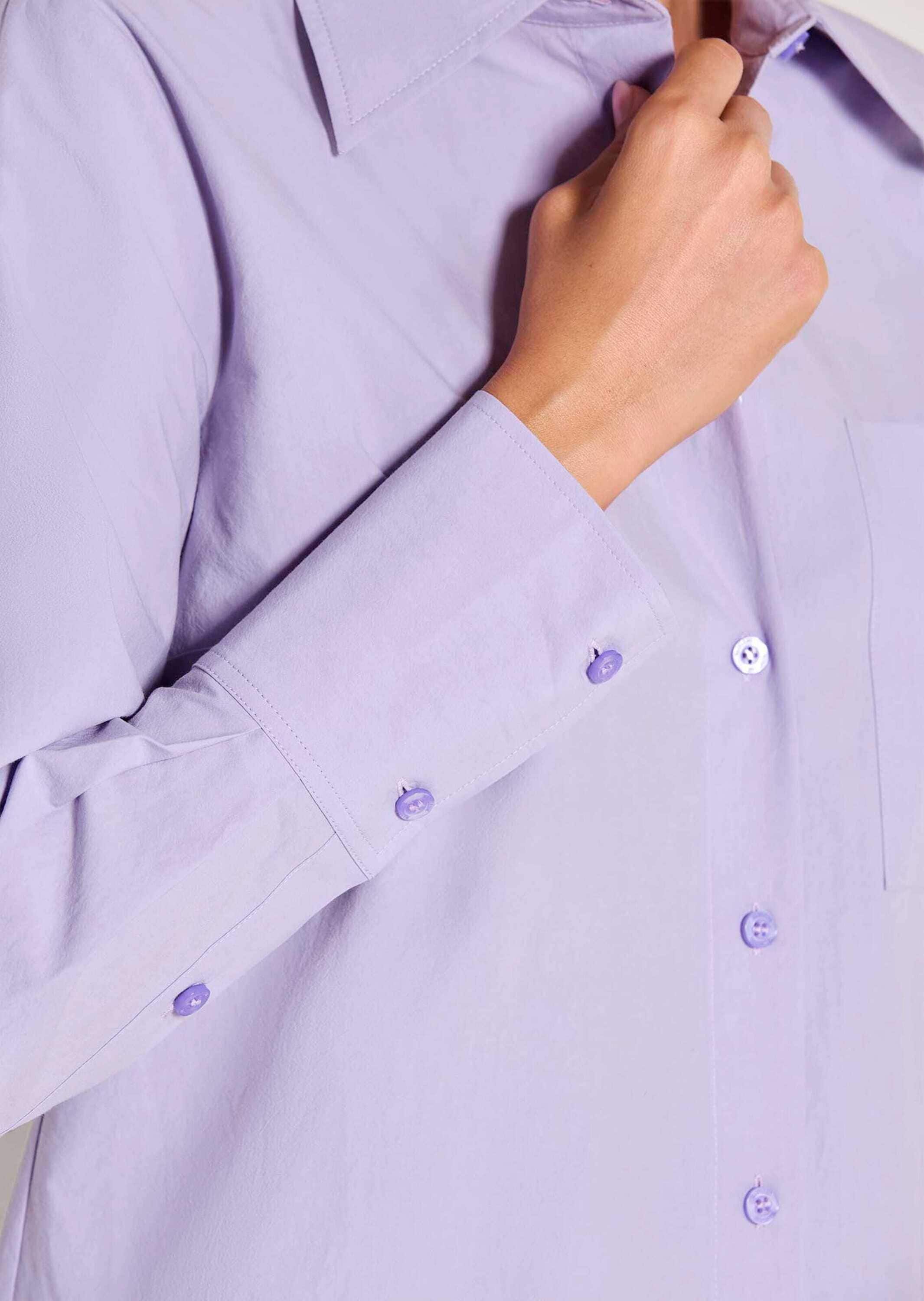 MADELEINE Langarmbluse »Hemdbluse Baumwollbluse mit Hemdkragen« Ärmelschlitz