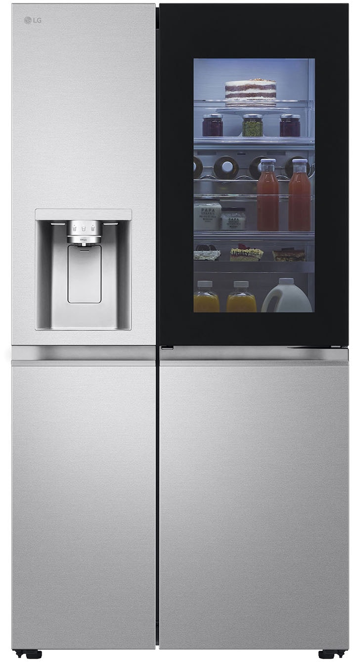 LG Side-by-Side X-Serie »GSXE90MBAD«, großes Wein- und Flaschenregal