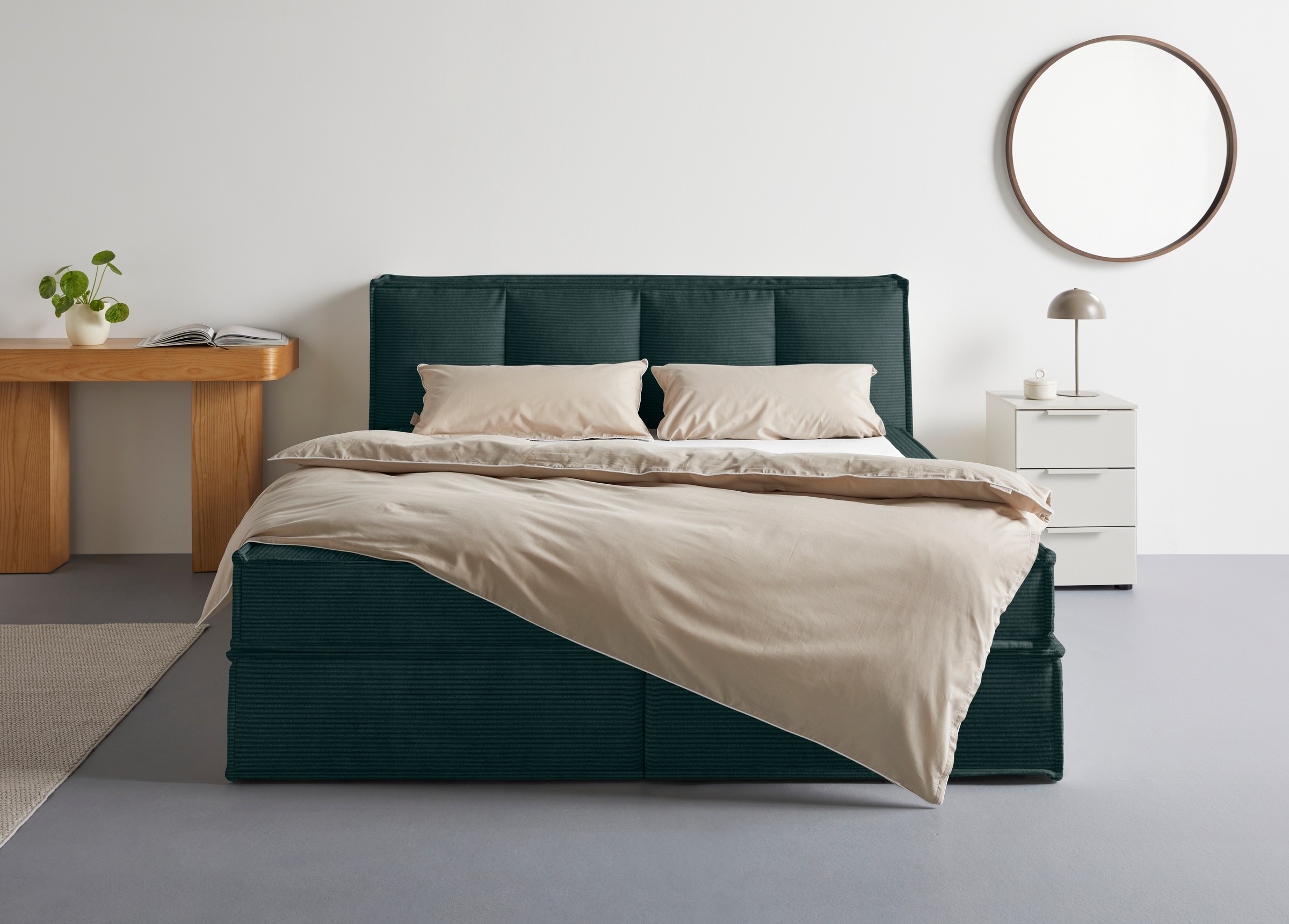 LeGer Home by Lena Gercke Boxspringbett »Addyson«, (Härtegrade H2, H3 und H4 wählbar), Boxspringbett inkl. Topper, 2 Matratzen