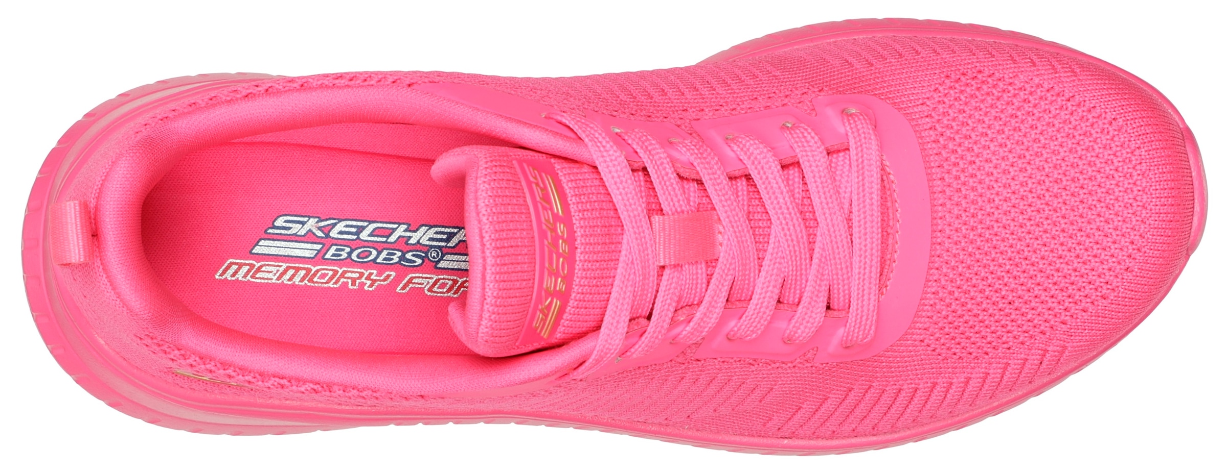 Skechers Sneaker »BOBS SQUAD CHAOS-COOL RYTHMS«  , Knitwear-Sneaker, Schnürschuh in veganer Verarbeitung