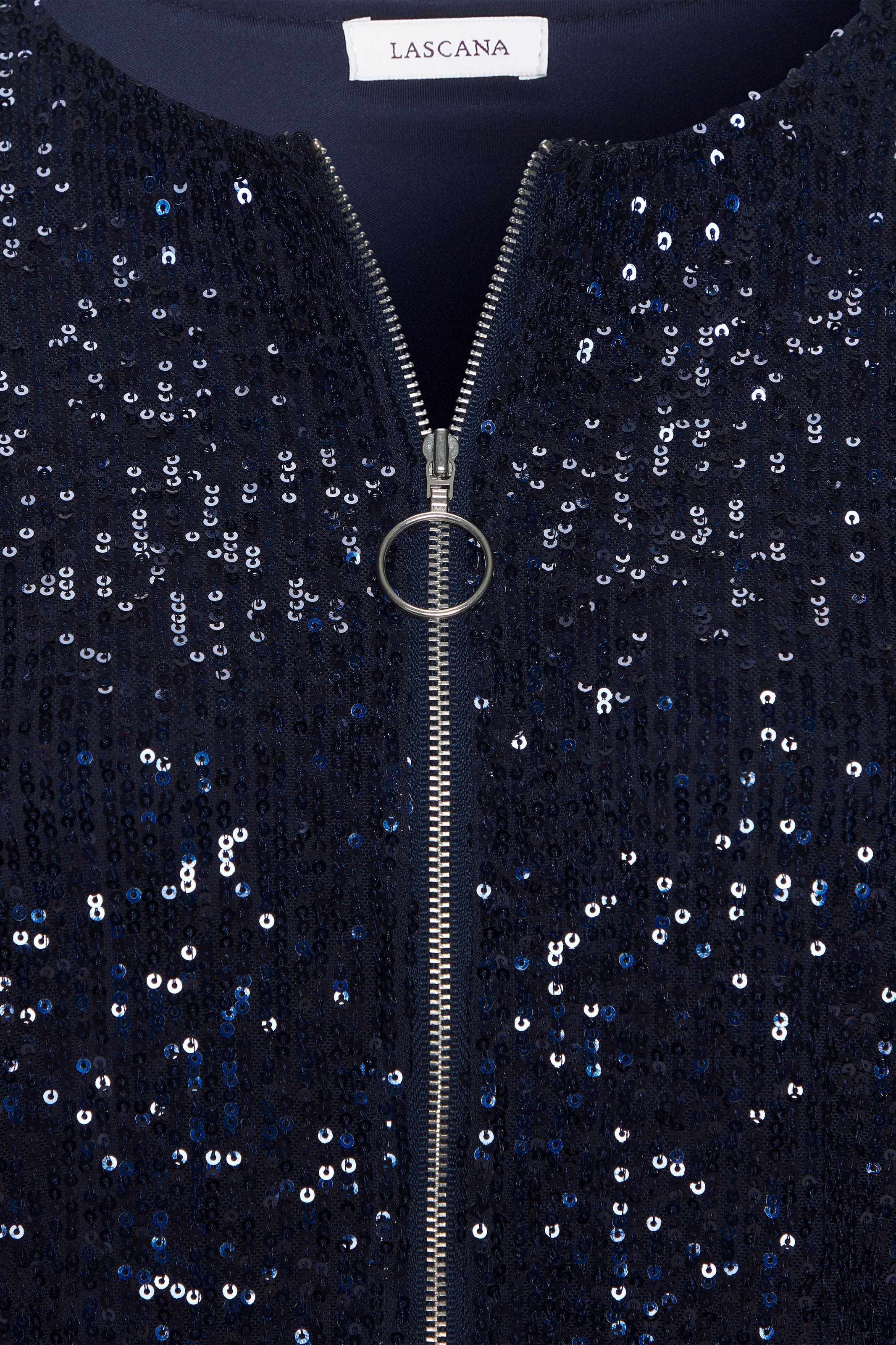 LASCANA Blouson mit Pailletten, festliche Bomberjacke, Paillettenjacke in Navy