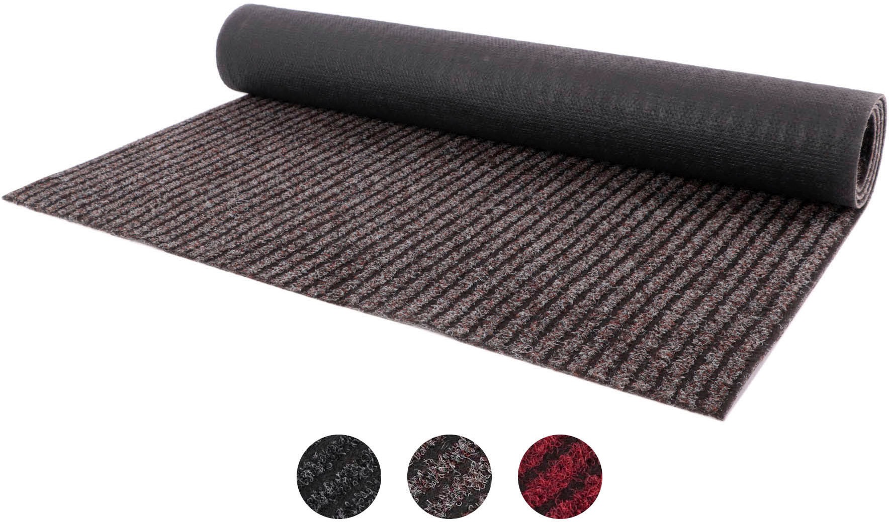 Primaflor-Ideen in Textil Läufer »Schmutzfangläufer GIN, Made in Belgium«, rechteckig, 6 mm Höhe, Schmutzfangmatte, meliert, gesteift, strapazierfähig, rutschhemmend