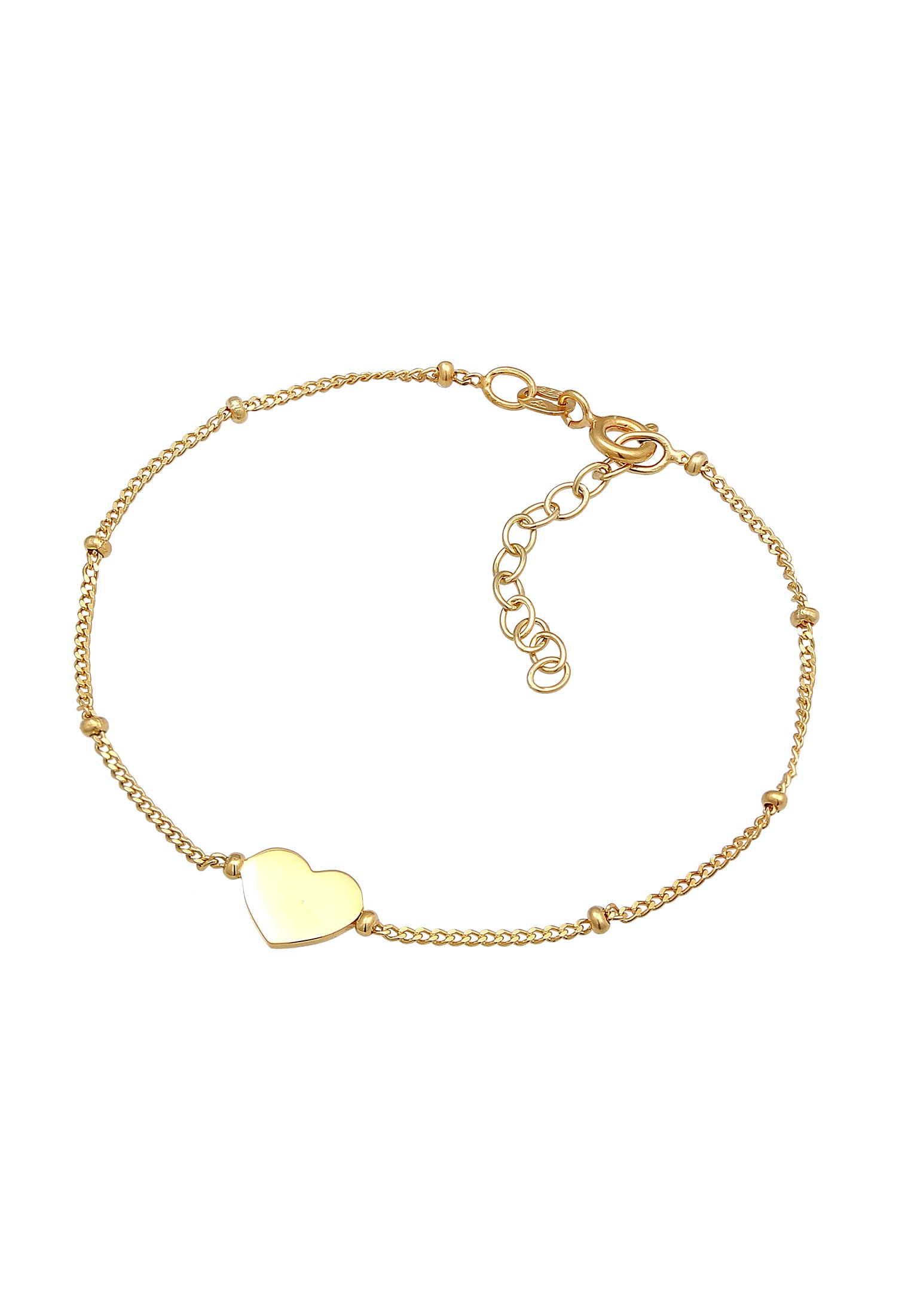 Elli Armkette »Armband Herzchen Kugelkette Liebe Romantik 925 Silber«