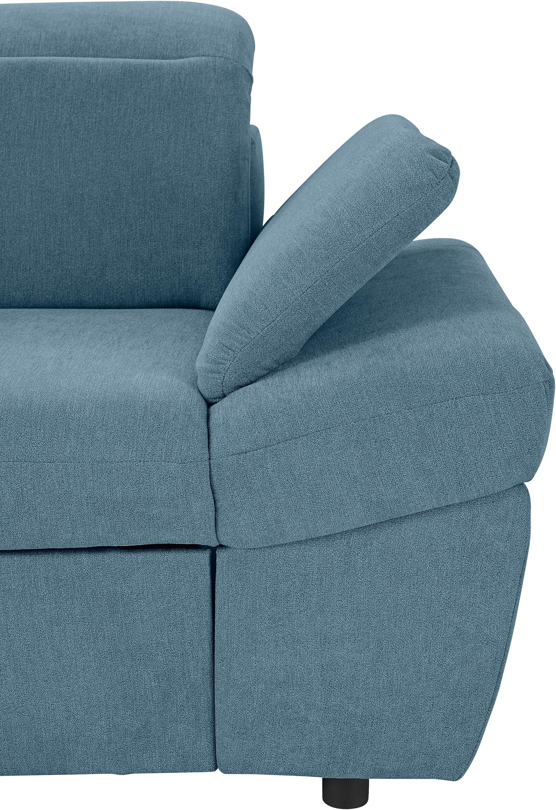 exxpo - sofa fashion Ecksofa »Kyoto, inkl. Kopfteil- und Armteilverstellung, hoher Sitzkomfort«, wahlweise mit Bettfunktion und Bettkasten, hochwertige Bezüge, L-Form