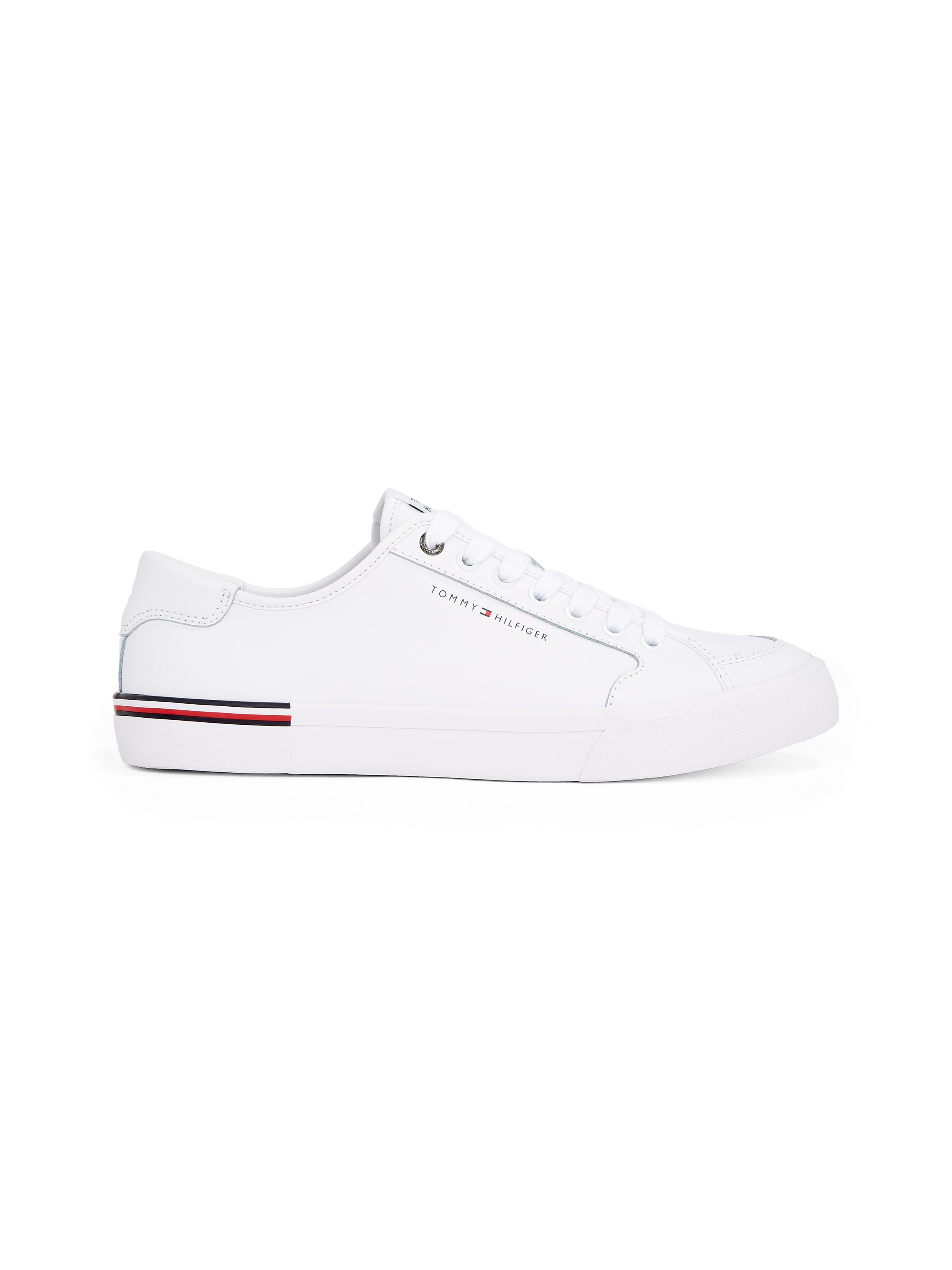 Tommy Hilfiger Sneaker »CORE CORPORATE VULC LEATHER«, Freizeitschuh, Halbschuh, Schnürer mit Logoschriftzug