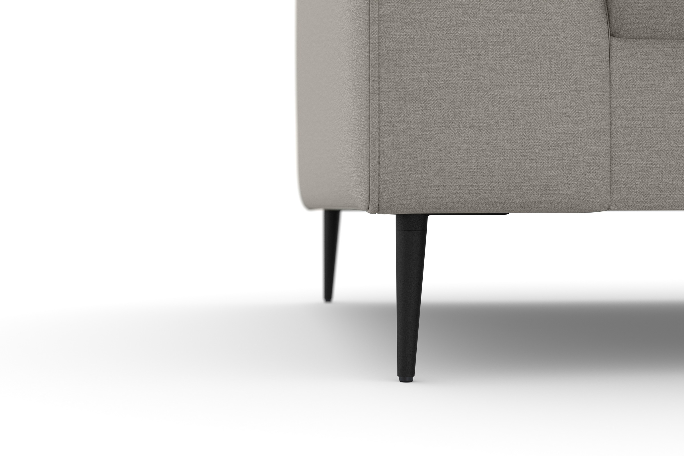 DOMO collection Ecksofa »Modica kompakt und elegant, Breite 244, L-Form« Auch in Cord, Fußhöhe passend für gängige Saugroboter!