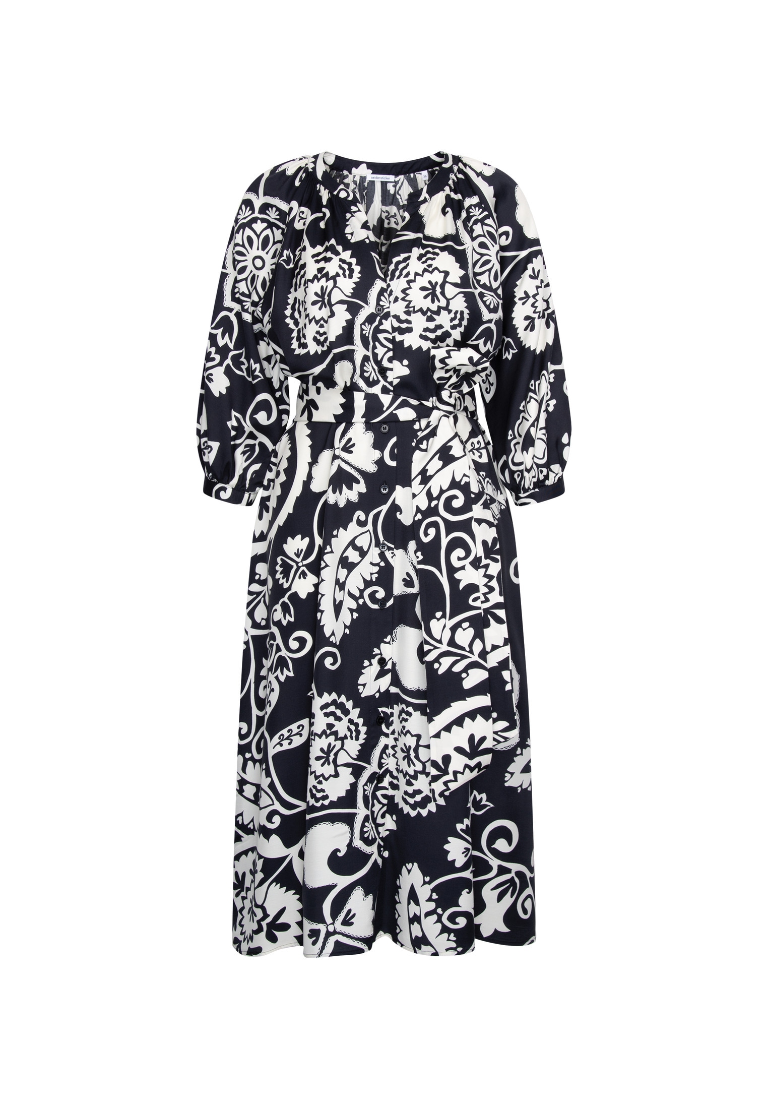 seidensticker Sommerkleid 3/4 V-Neck Uni