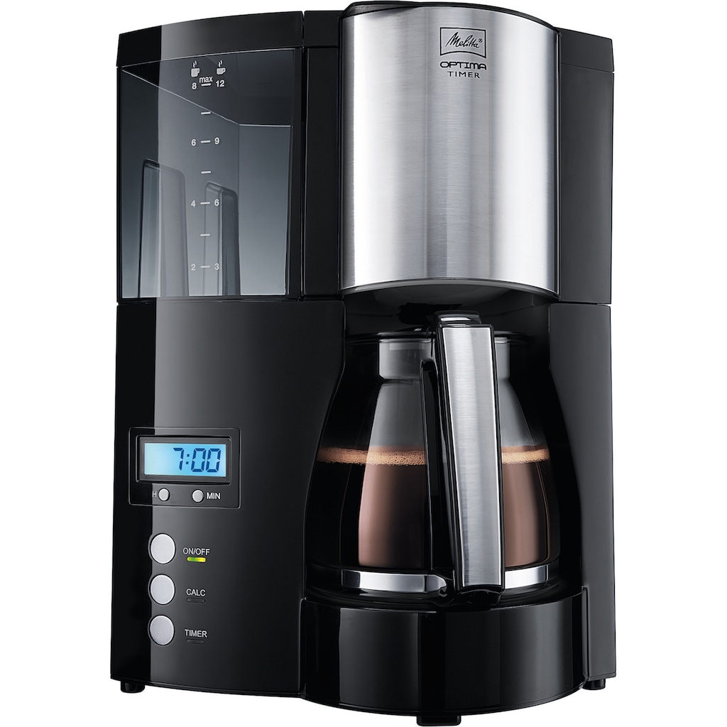 Melitta Filterkaffeemaschine »Optima Timer 100801«, 1 l Kaffeekanne, Papierfilter, 102