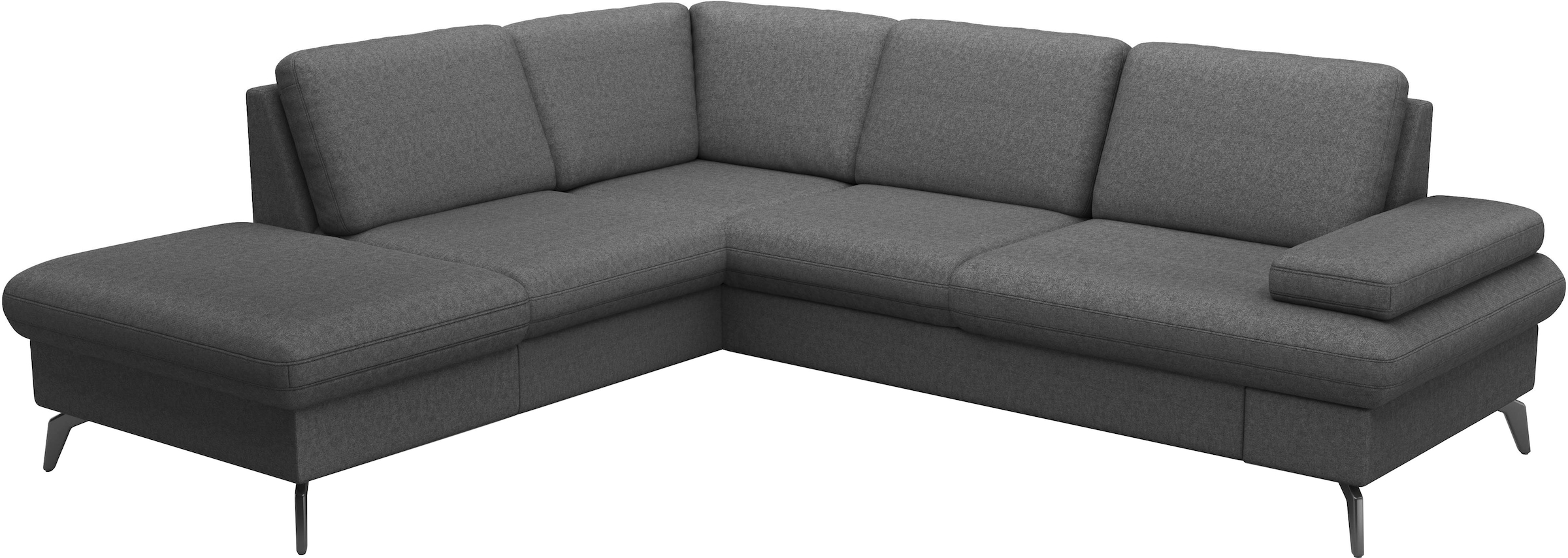 sit&more Ecksofa »Morris Jubi L-Form, B: 238 cm« mit Armteilfunktion & 1 Zierkissen, optional Bettfunktion
