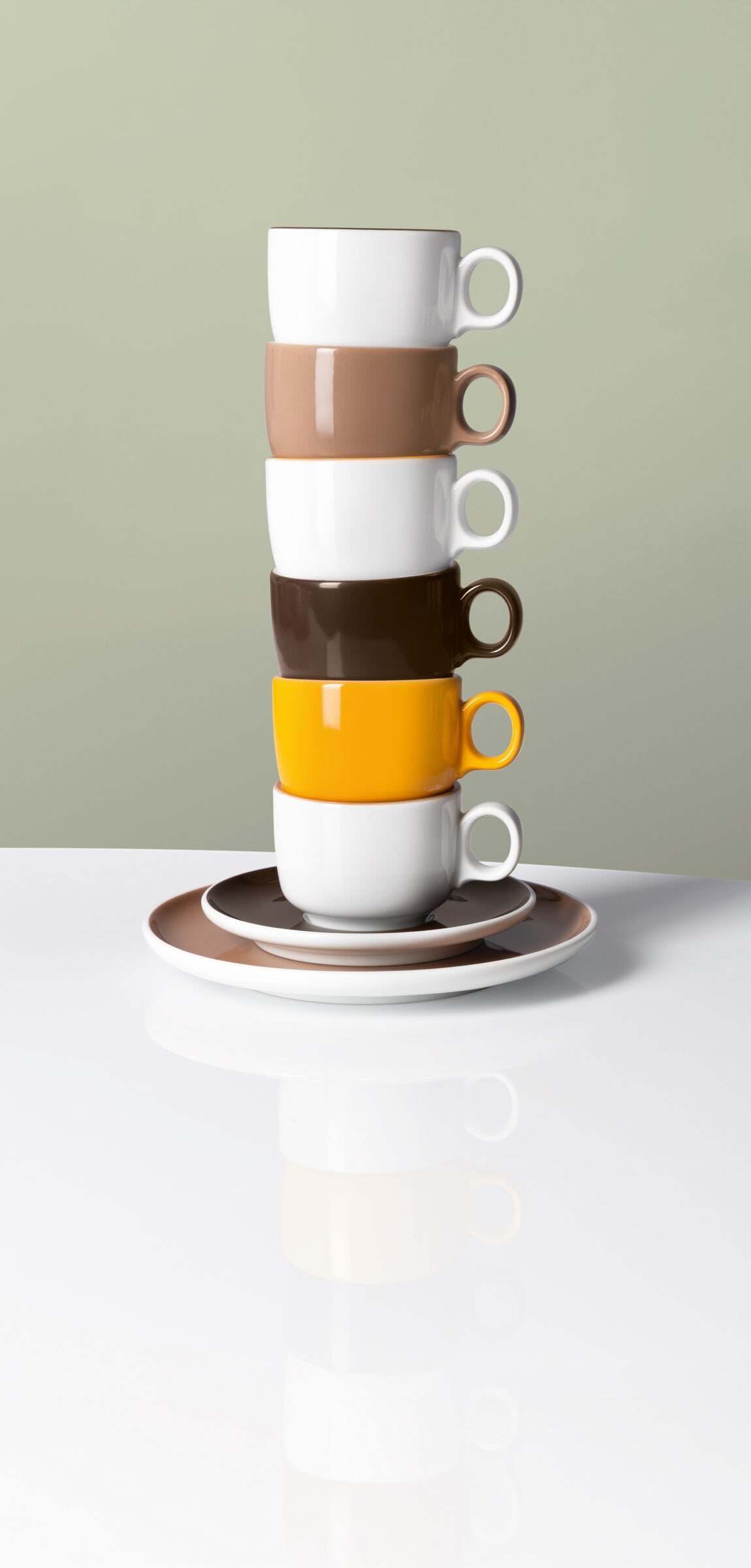 Seltmann Weiden Tasse »Cappuccinotassen mit Untertassen Sento Home Pure Lines 300 ml 6er Set« Spülmaschinengeeignet, Mikrowellengeeignet, Ofenfest, Salamandergeeignet, Kühlschrankgeeignet, Gefrierschrankgeeignet