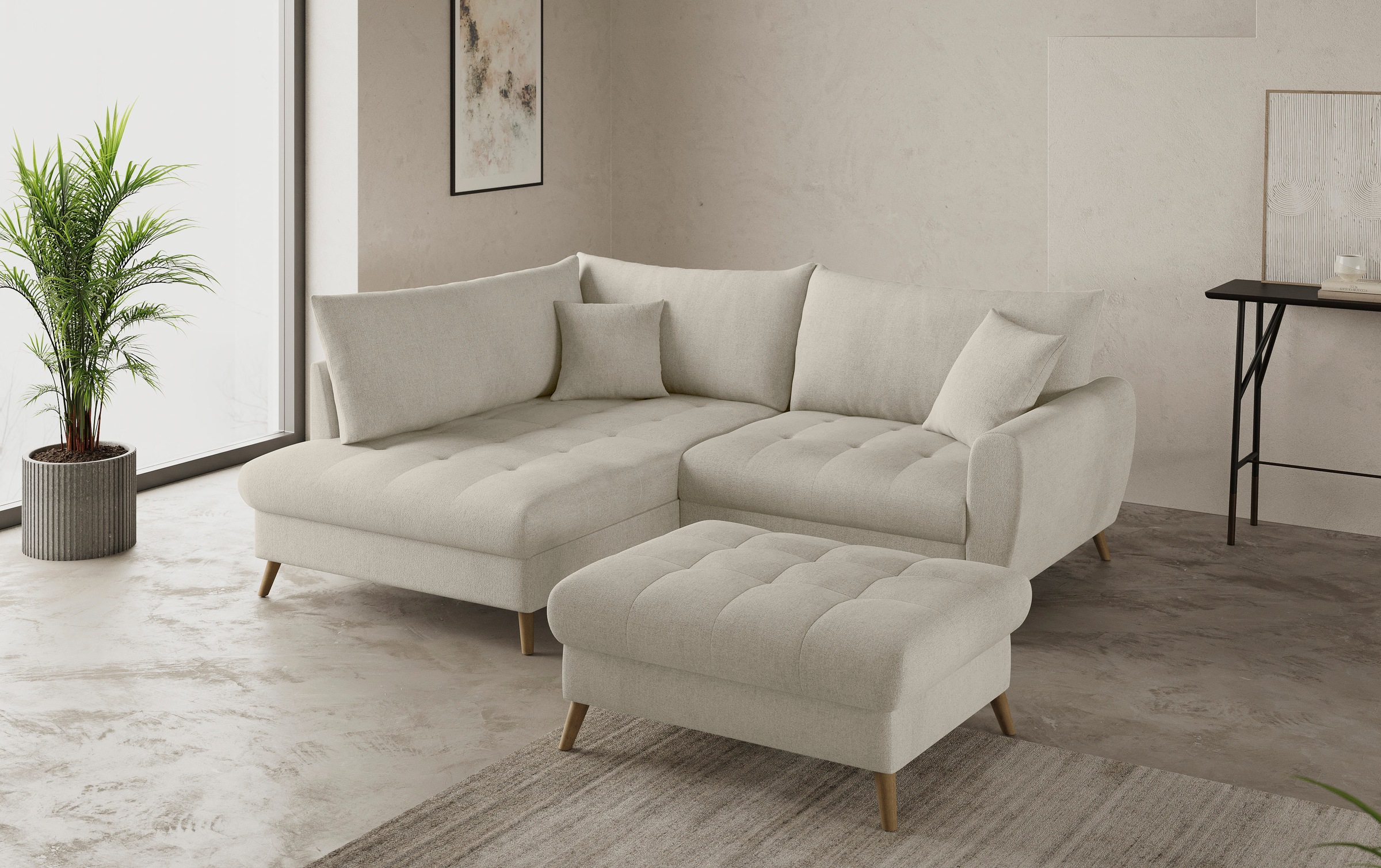 Mr. Couch Hockerbank »Blackburn II« Passend zu der Garnitur, wahlweise mit Kaltschaum