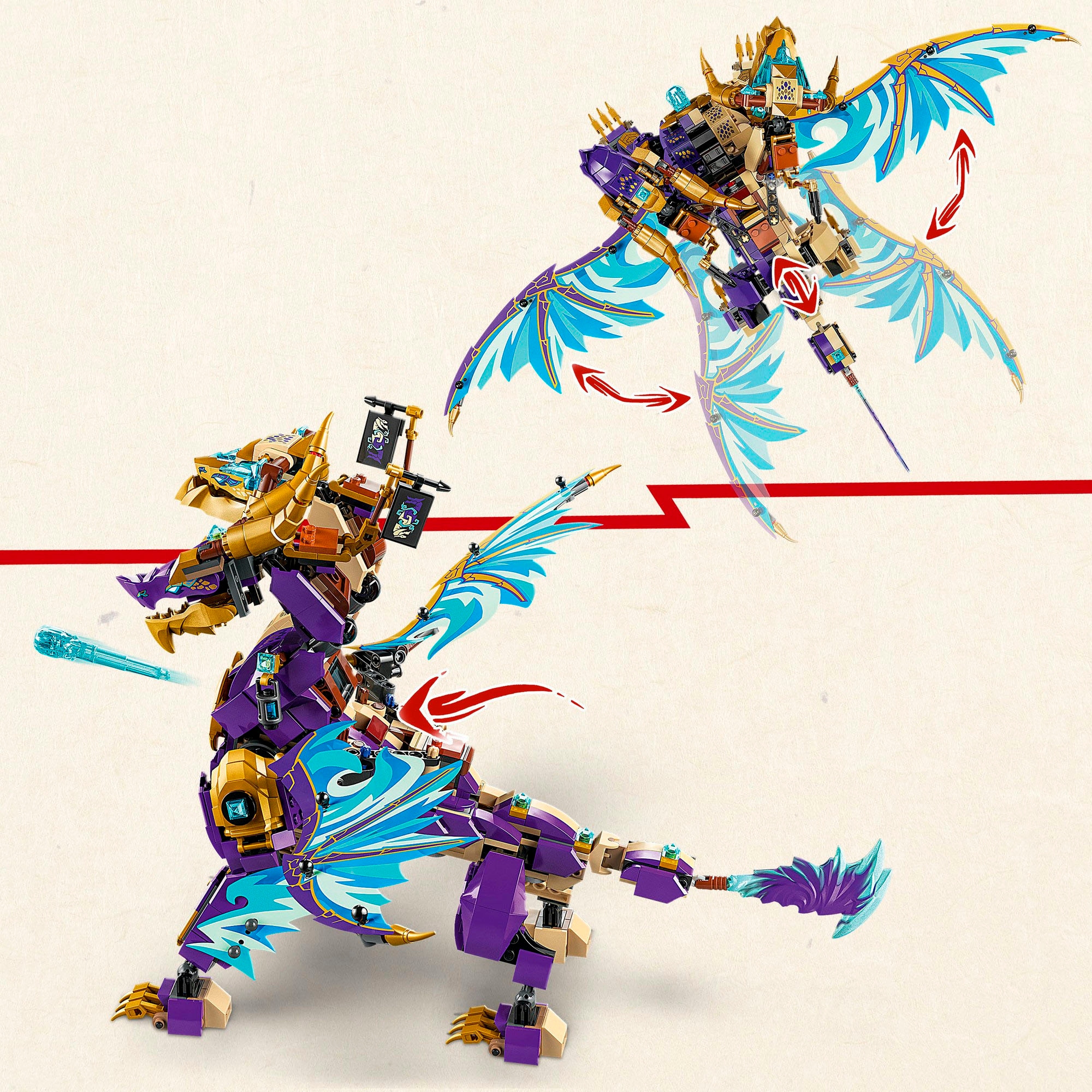 LEGO® Konstruktionsspielsteine »Lichtbogendrache (71836), LEGO® Ninjago«, (869 St.), Made in Europe