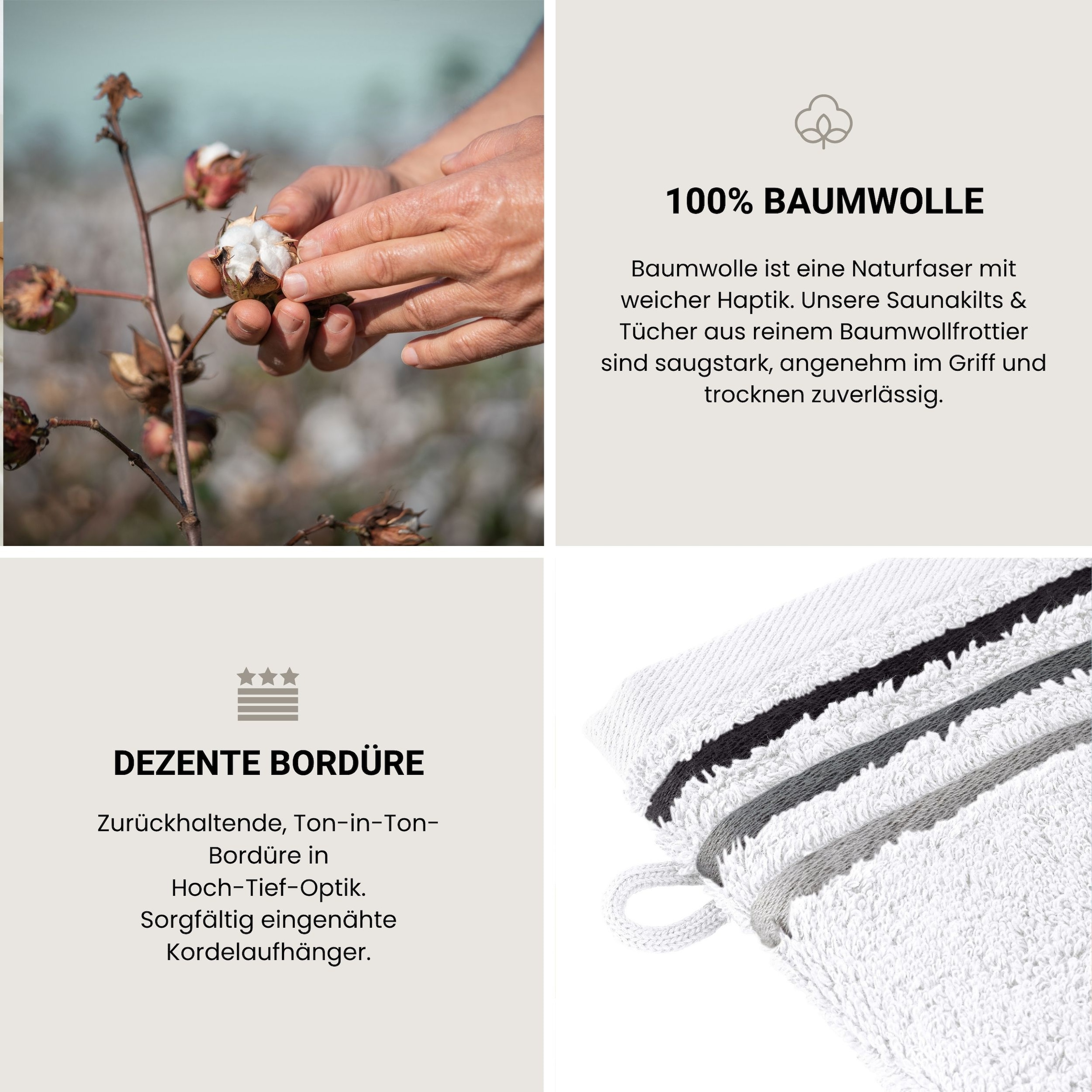 Schiesser Waschhandschuh »Skyline Color aus 100 % Baumwolle mit eleganter Streifenbordüre« OEKO-TEX® MADE IN GREEN
