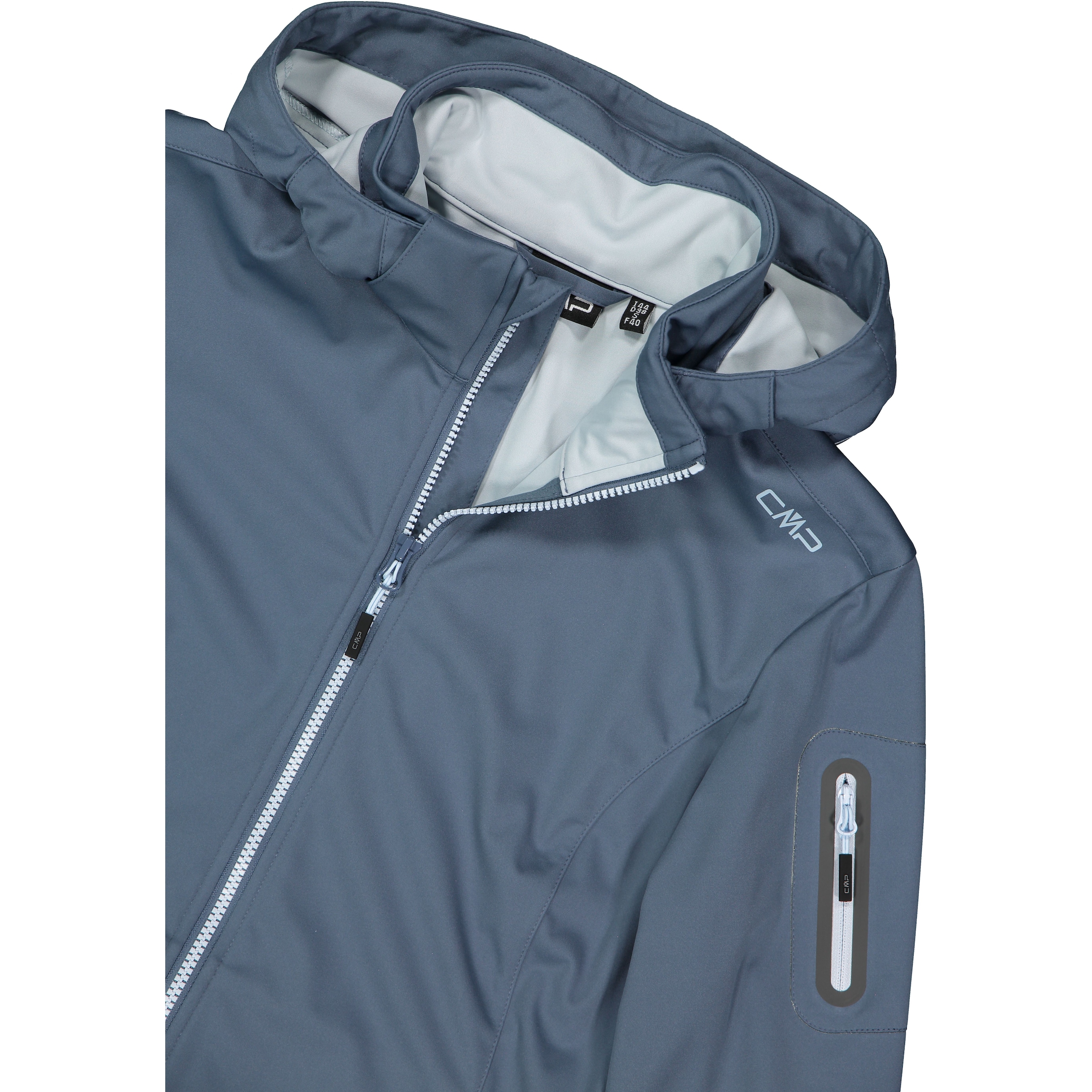 CMP Softshelljacke mit Kapuze Atmungsaktiv & Windabweisend & Wasserabweisend & Leichtes Material