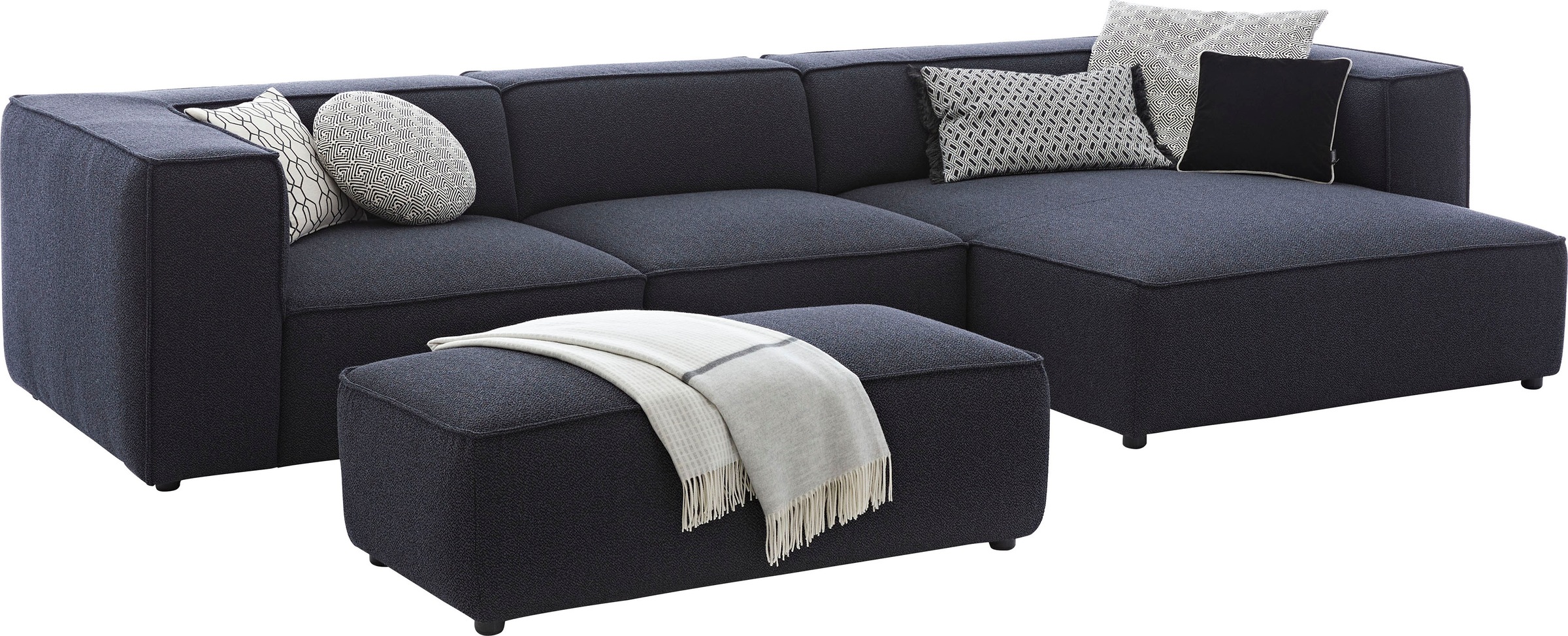 W.SCHILLIG Hocker »around-the-block«, mit eleganter Biese