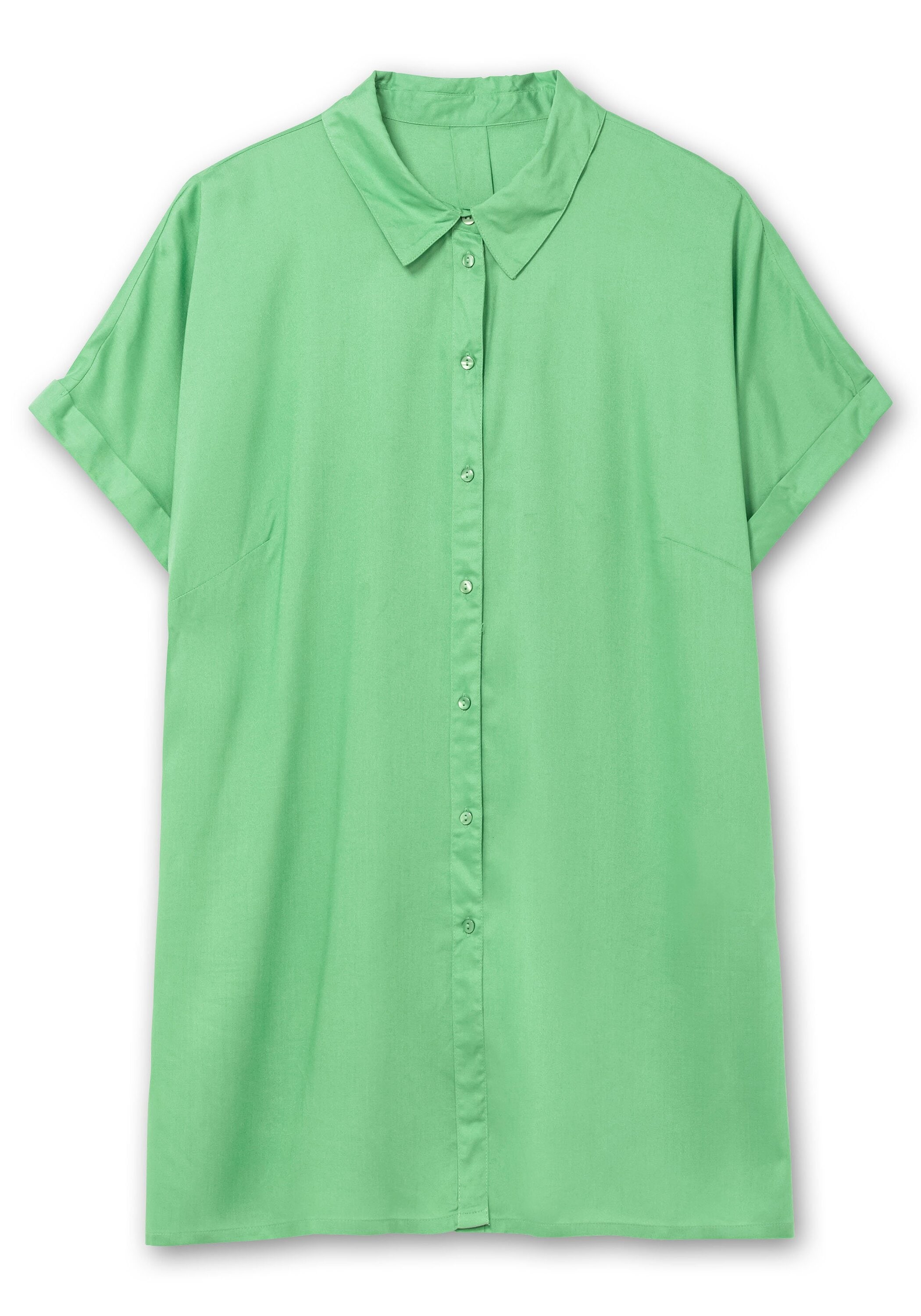 Sheego Longbluse »Longbluse mit Hemdkragen und kurzem Arm«