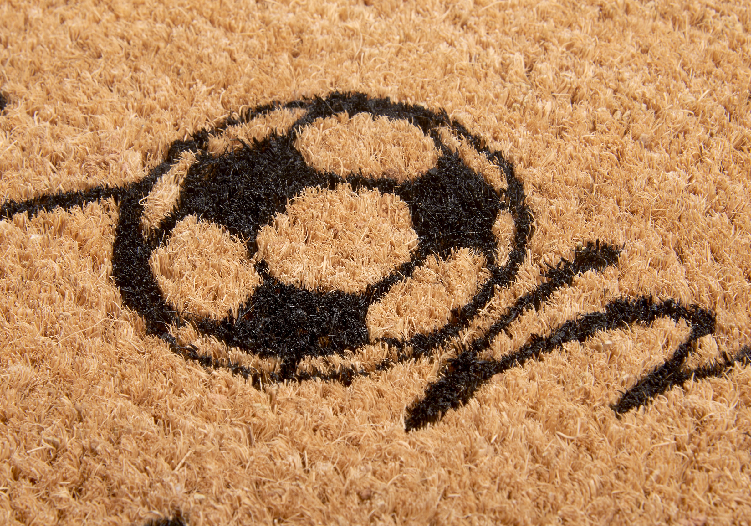 HANSE Home Fußmatte »Kokos Welcome Home Soccer, Türmatte«, rechteckig, 15 mm Höhe, Strapazierfähig, pflegeleicht, robust, wetterfest, UV-beständig