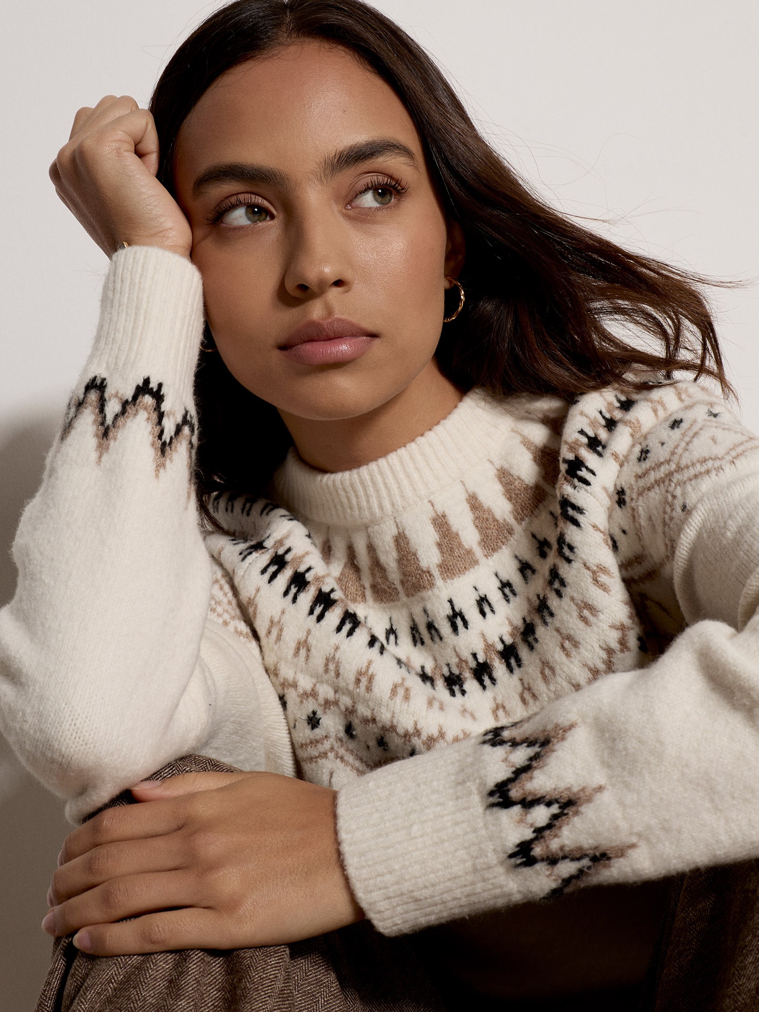 Apricot Strickpullover »Norwegerpullover« mit U-Boot-Ausschnitt