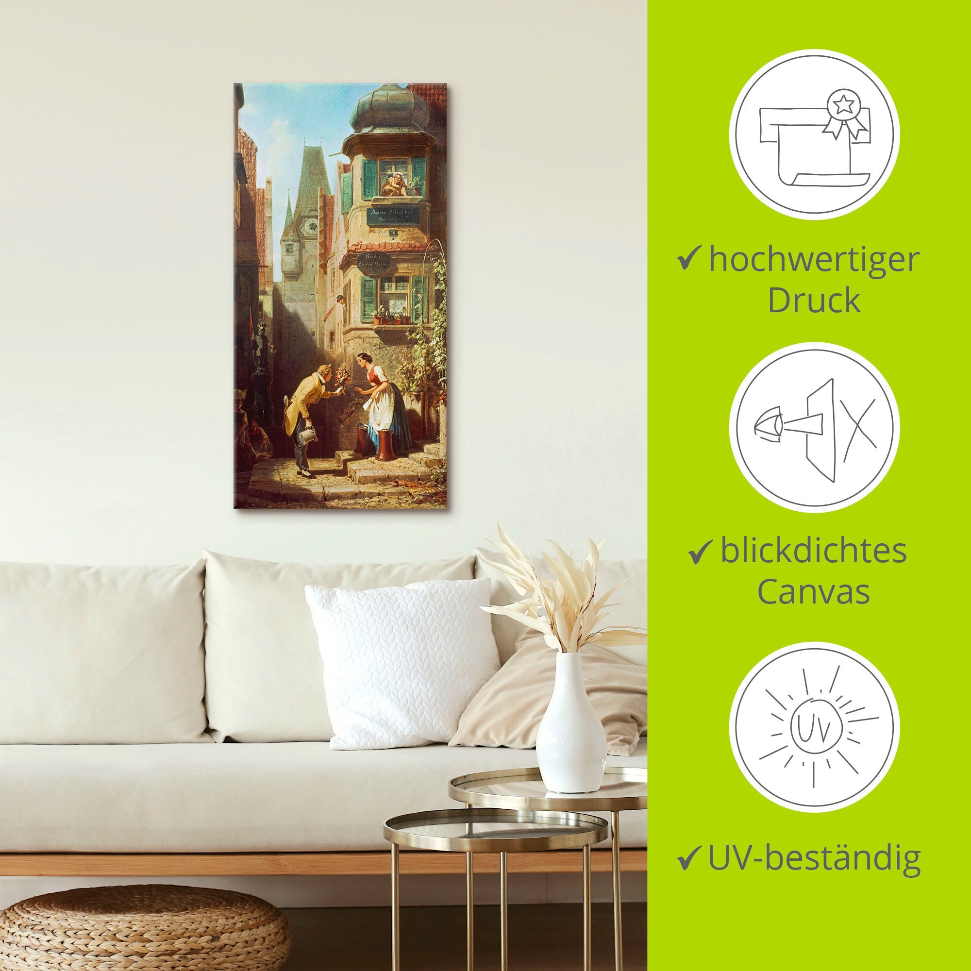 Artland Wandbild »Der ewige Hochzeiter. Um 1855/58«, Paar, (1 St.), als Leinwandbild, Poster, Wandaufkleber in verschied. Größen