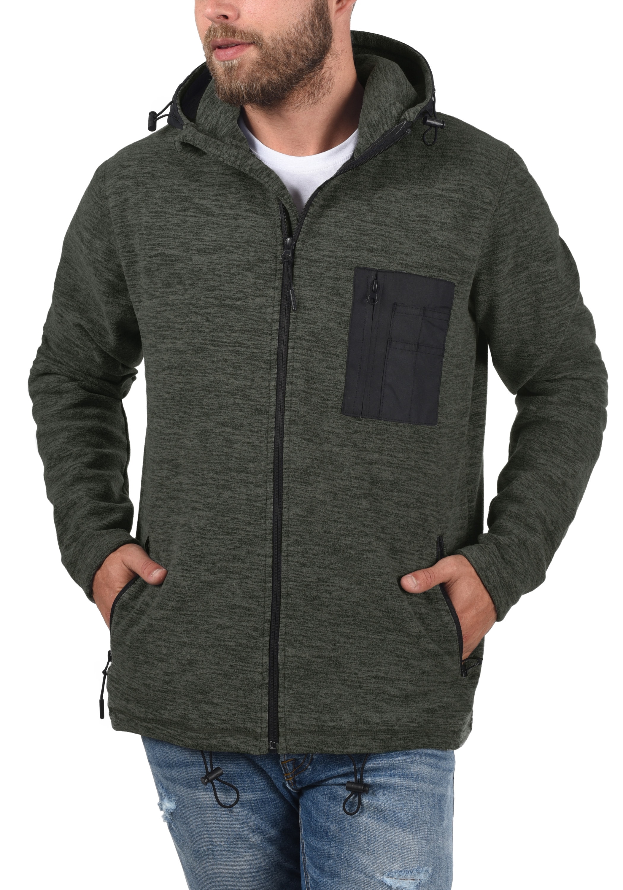 Indicode Fleecejacke »Fleecejacke IDWilmot«, mit Kapuze