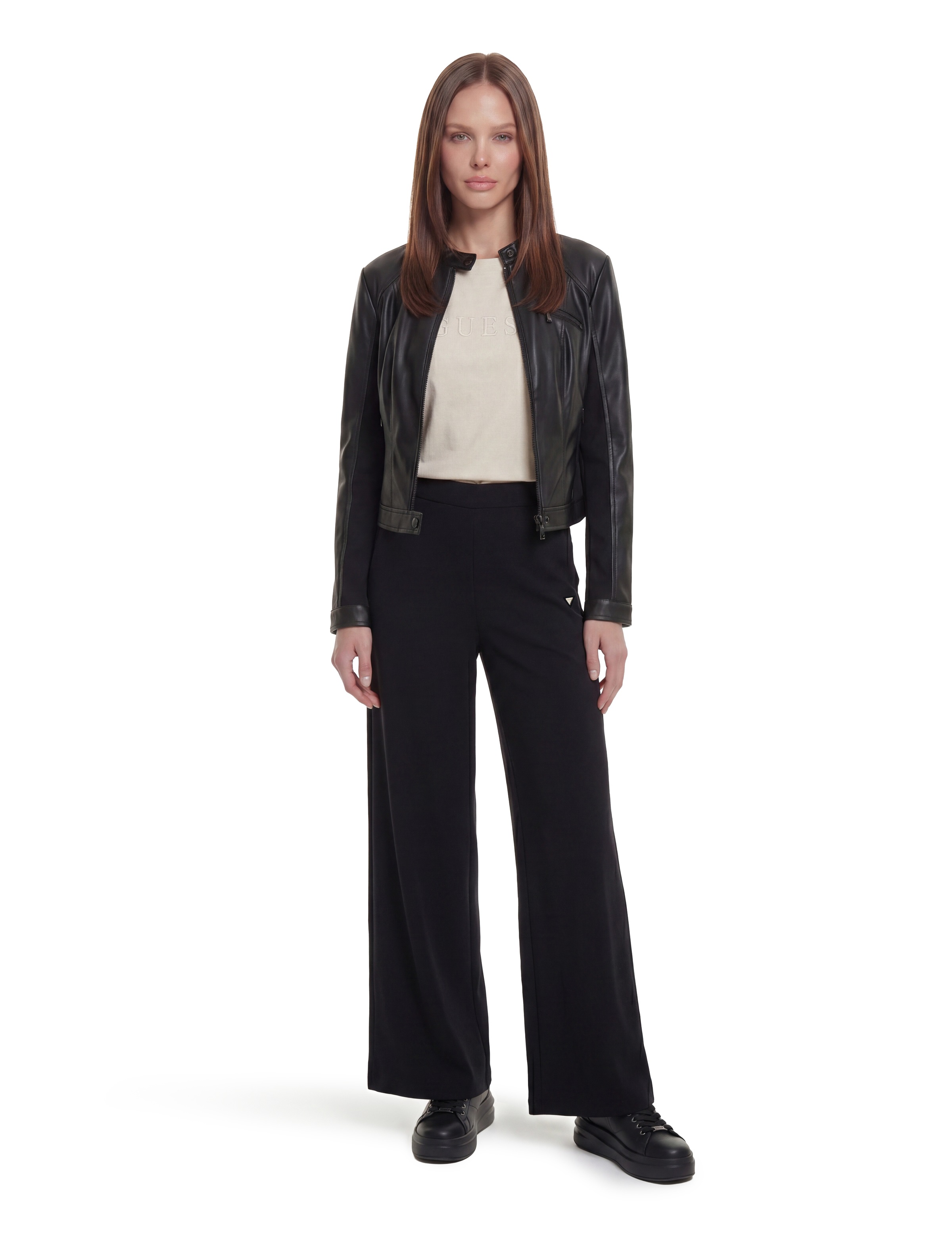 Guess T-Shirt »GRAZIA SLIM CN SS T-SHIRT« aus Baumwoll-Jersey