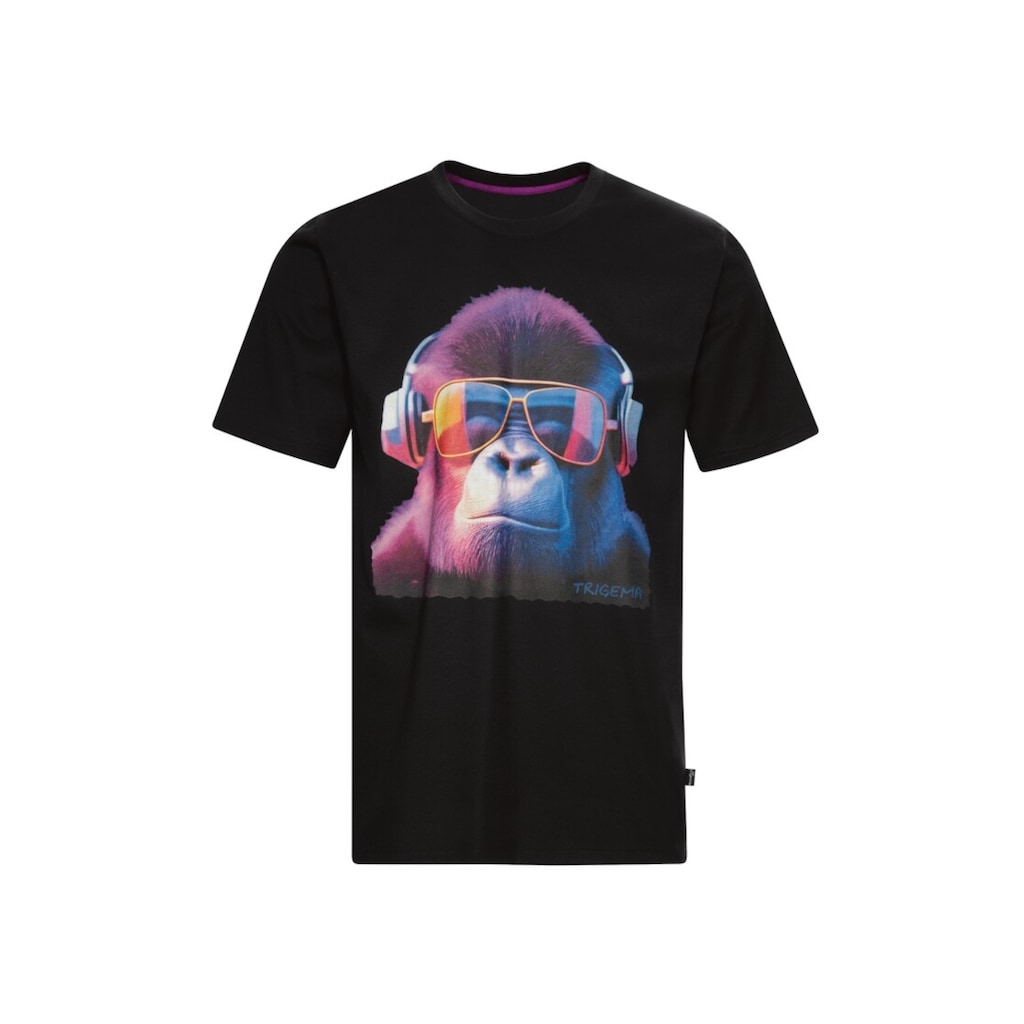 Trigema T-Shirt »TRIGEMA T-Shirt mit coolem Gorilla-Print«, (1 tlg.)