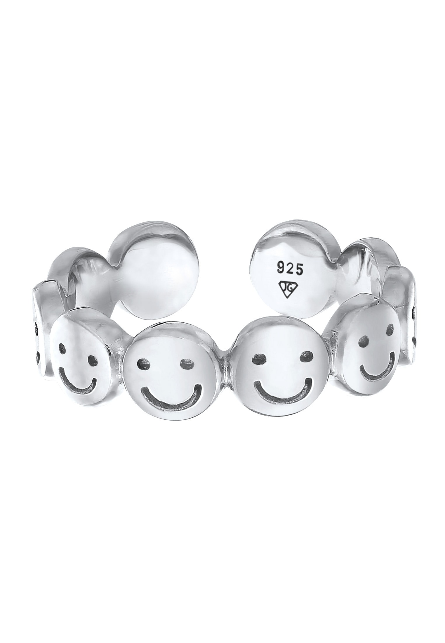 Elli Silberring »Ring Bandring Smiling Offen 925 Silber«