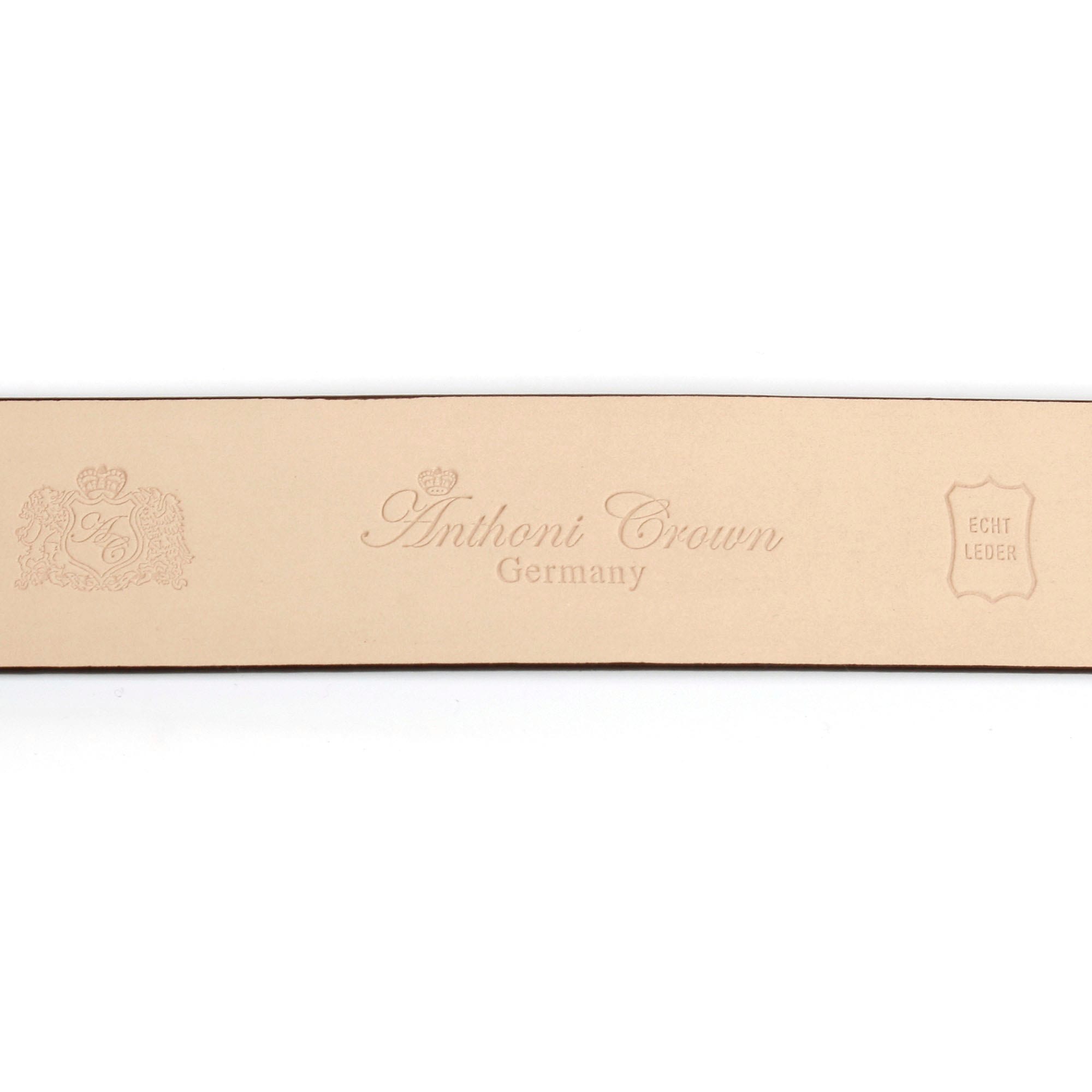 Anthoni filigranem Schließe Ledergürtel, goldfarbene Wertige mit bei Logo OTTO bestellen Crown Crown online Anthoni