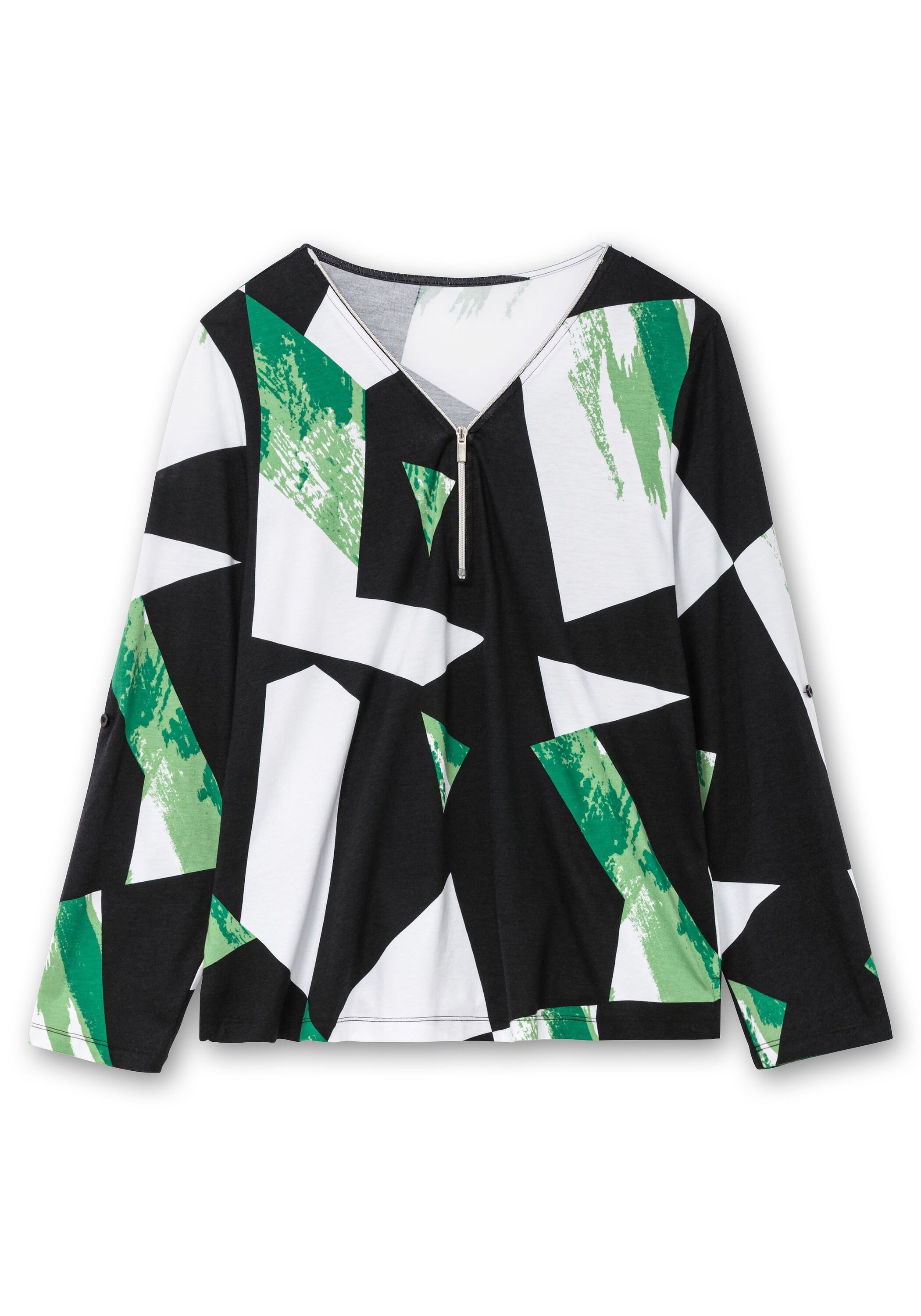 Sheego Langarmshirt »Langarmshirt mit Reißverschluss am Ausschnitt«