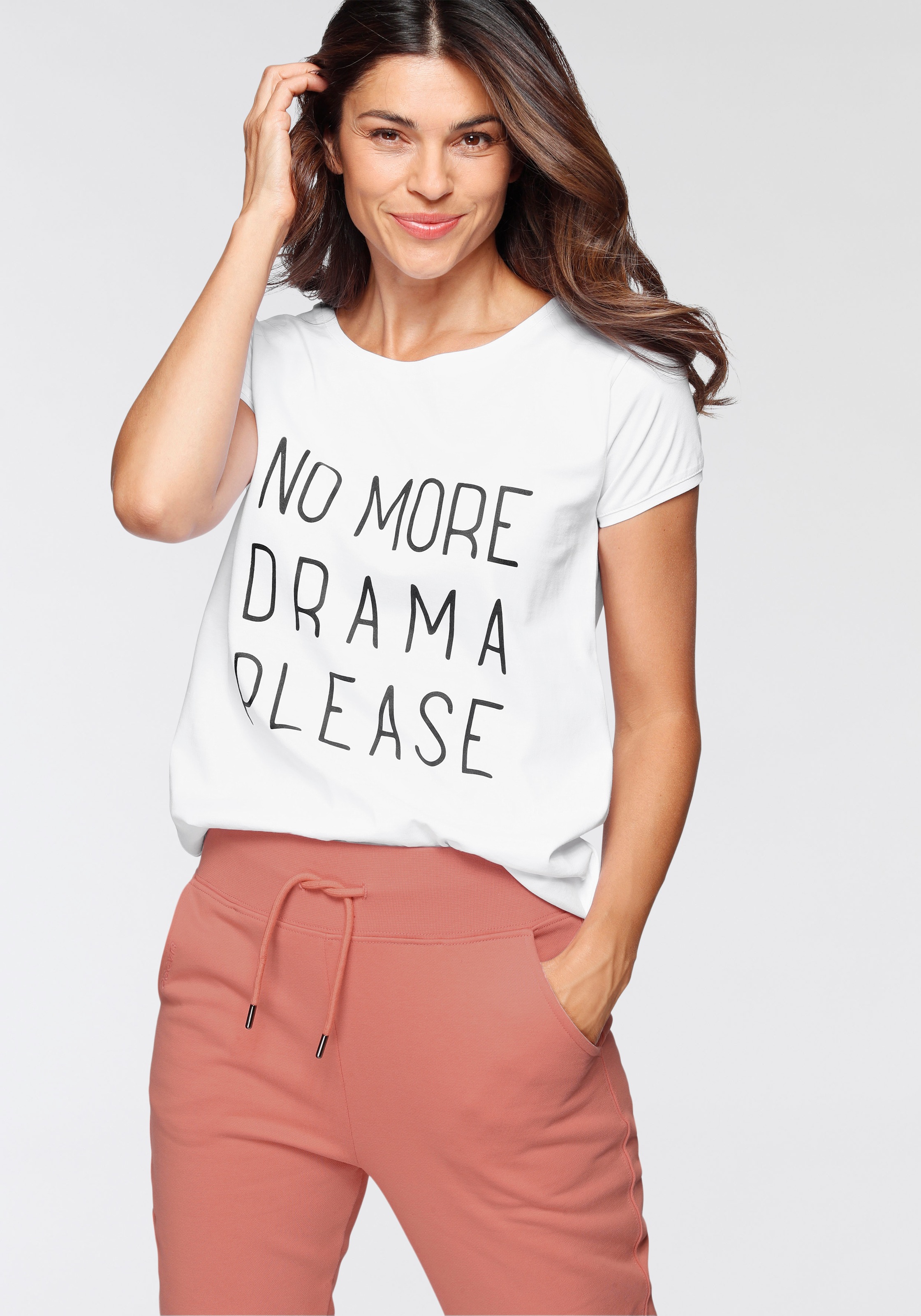 DSCVR Print-Shirt »No More Drama«, Mit coolem Statement-Print