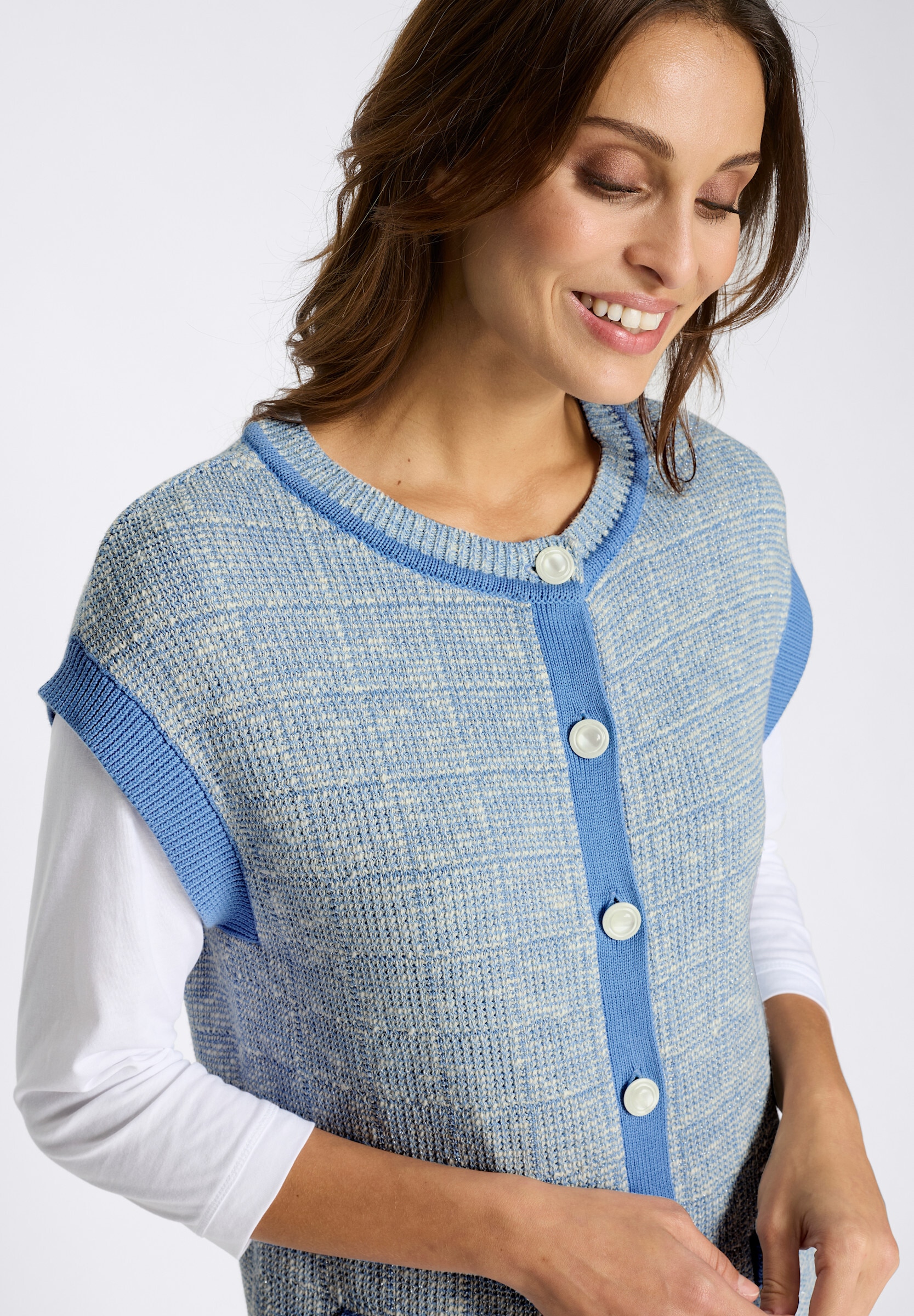 Witt Strickweste »Bouclé-Weste Strickweste mit imitierten Pattentaschen«