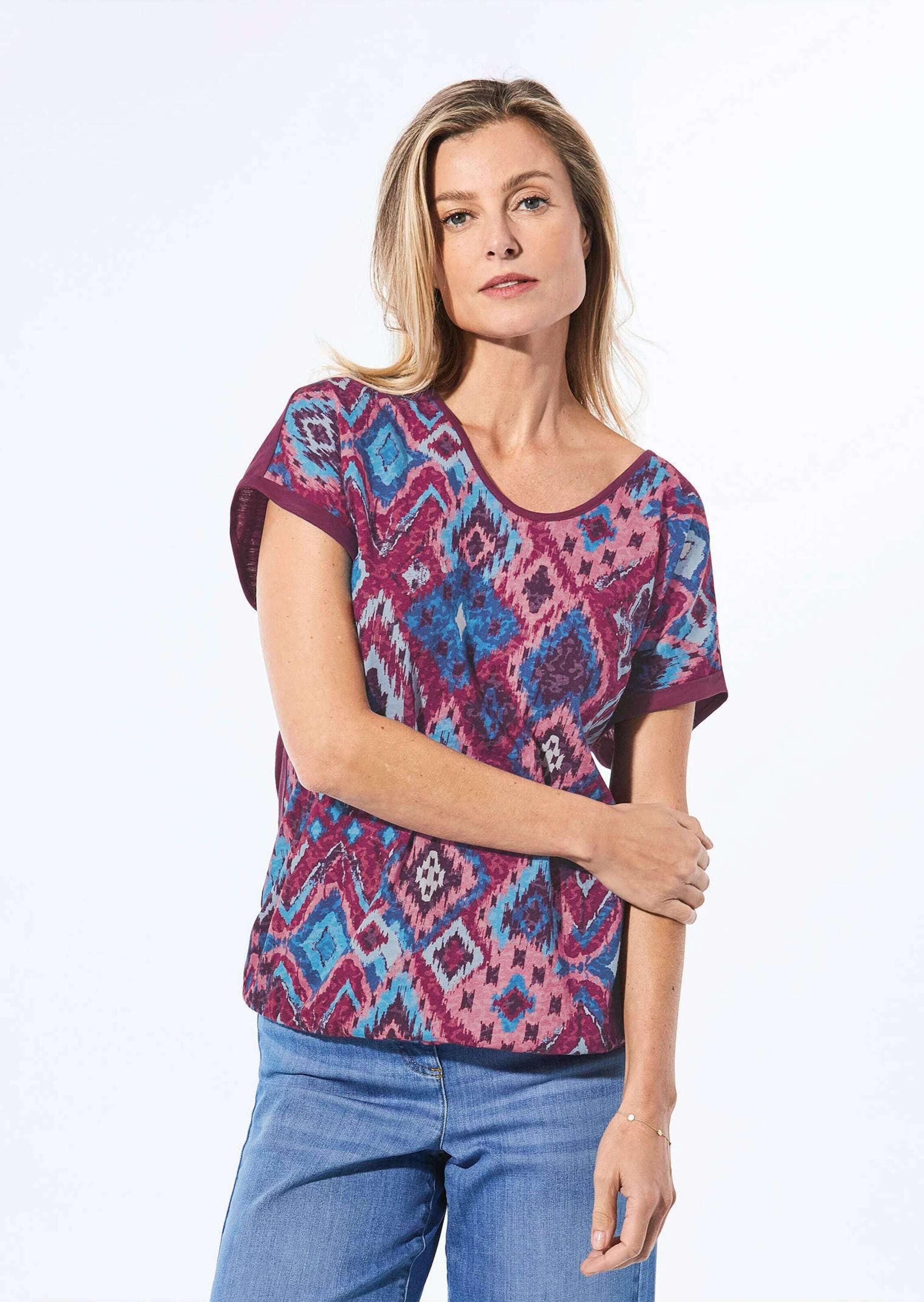 GOLDNER Kurzarmshirt »Shirt aus Effektgarn«