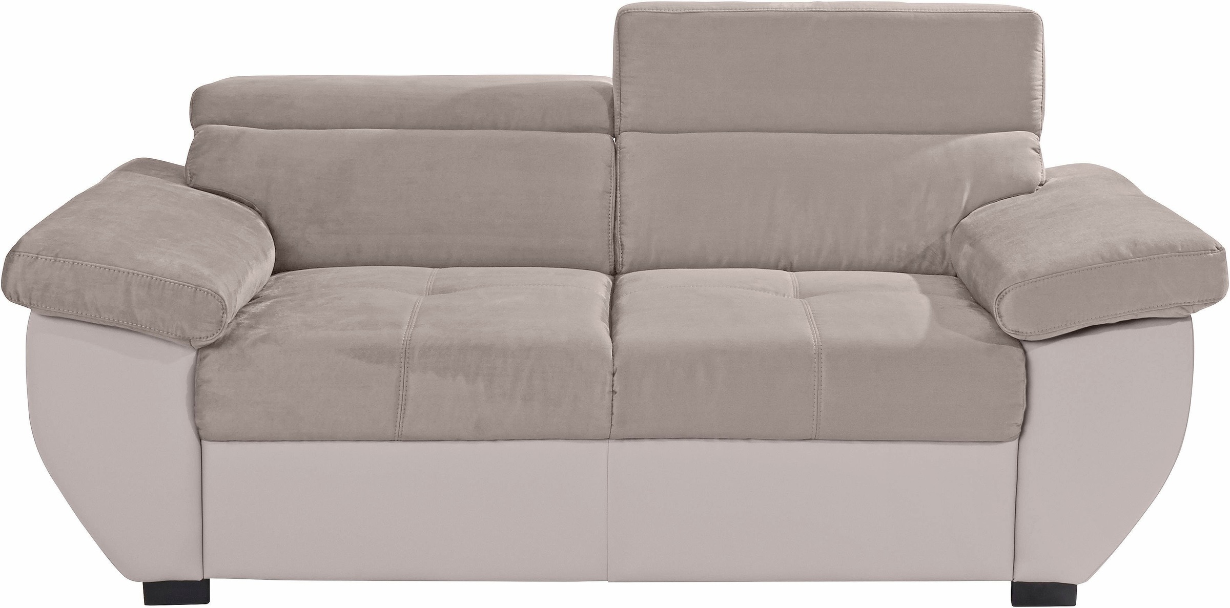 COTTA Polstergarnitur »Speedway«, (Set), Set bestehend aus: 2-Sitzer mit Kopfteilverstellung & Hocker