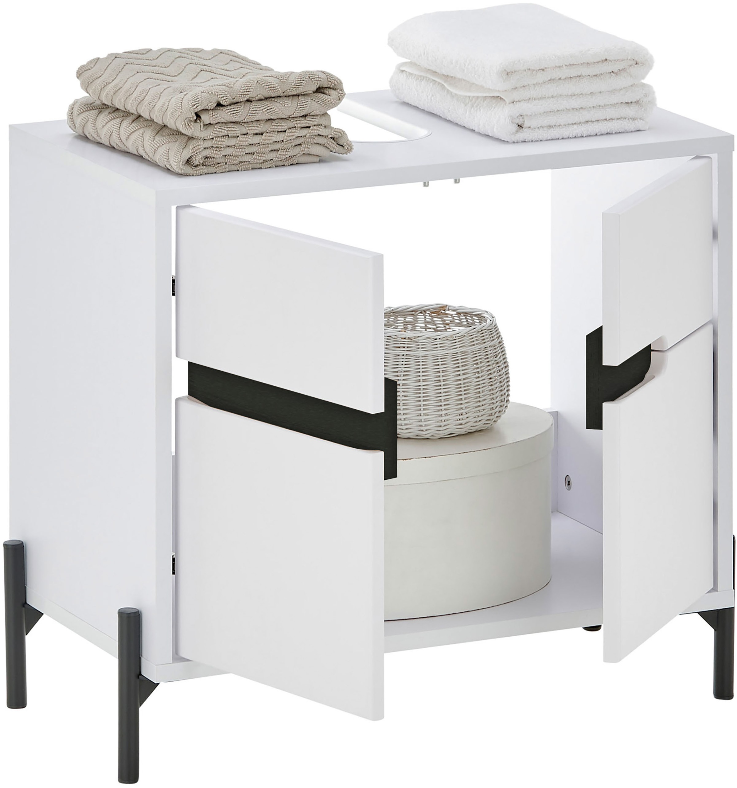 BASIC by Balculina Waschbeckenunterschrank »Avanto B/H/T 60x55x35 cm« 1 Stk. tlg.