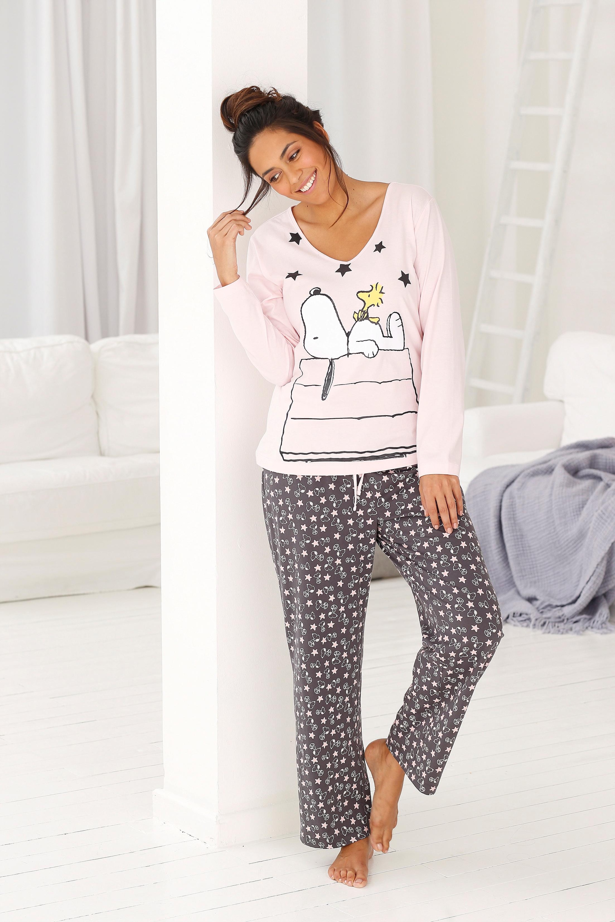 Peanuts Stück), in Snoopy-Design langer Pyjama, OTTOversand tlg., bei 1 niedlichen Form (2 im