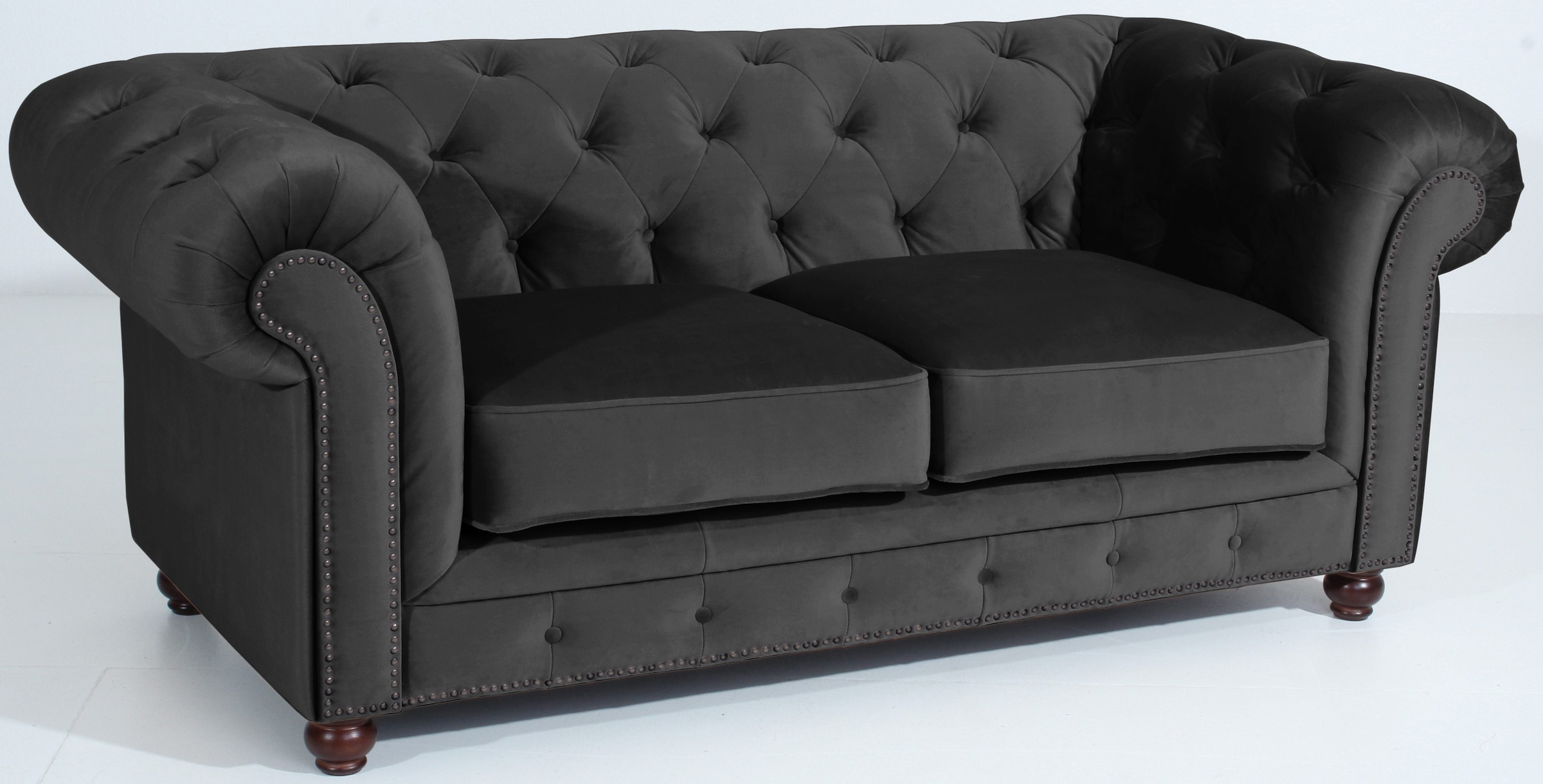 Max Winzer® Polstergarnitur »Old England Chesterfield, hochwertig und elegant« 3 Stk. tlg. mit edler Knopfheftung, 3-tlg.