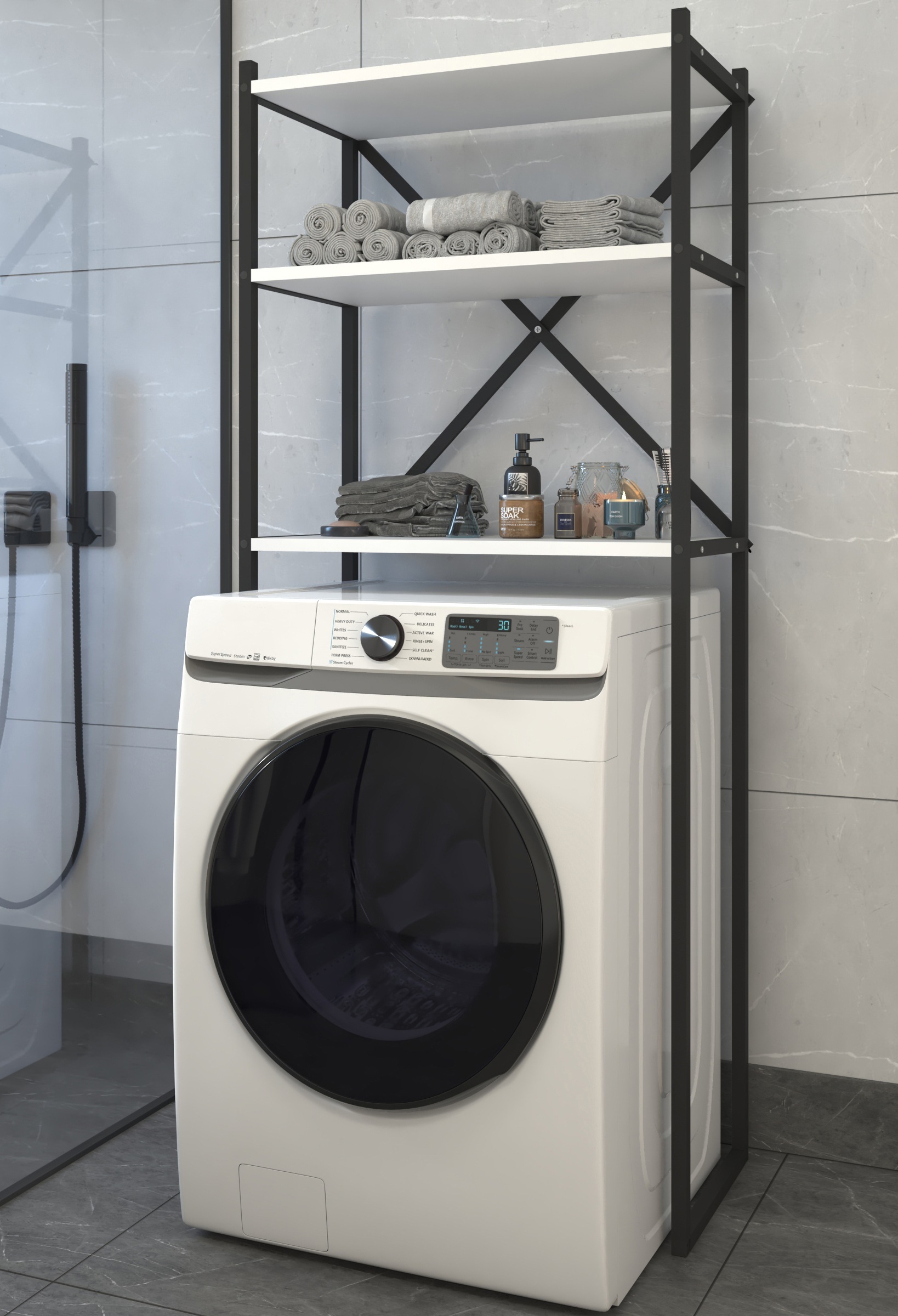 VCM Waschmaschinenumbauschrank »Waschmaschine Toilette Überbau Schrank Insasi«