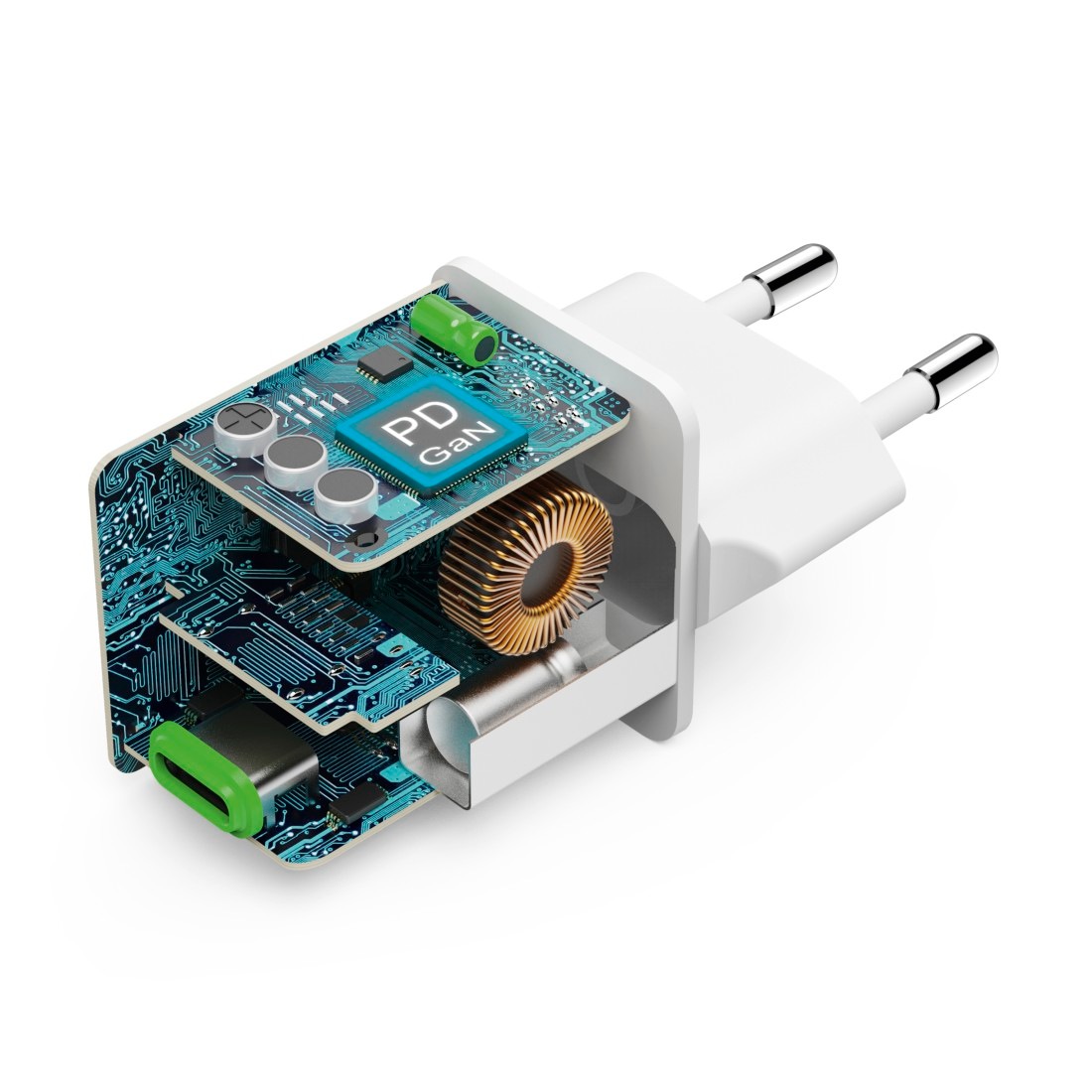 Hama Schnelllade-Gerät »Schnellladegerät (USB-C, PD/QC, extraklein 3,8 x 3,0 x 3,6 cm, 45 W)« 1 Stk. tlg.