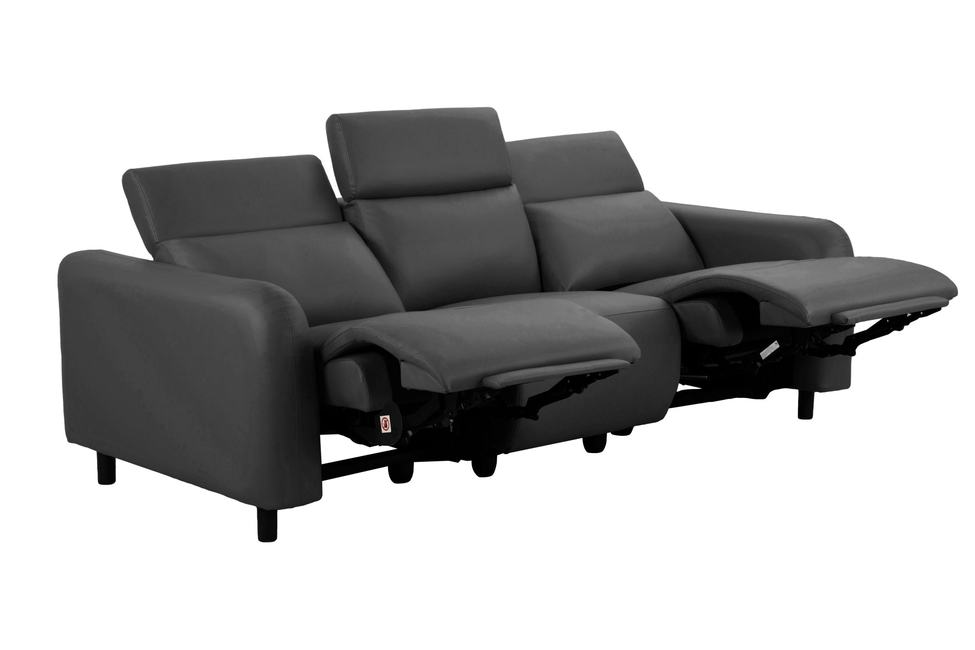 Home affaire 3-Sitzer »SKAANE Kunstleder, 229 cm, manuelle-u. elektrische Relaxfunktion«, Relax-Funktion in 2 Sitzen, Kopfteilverstellung, Federkernpolsterung